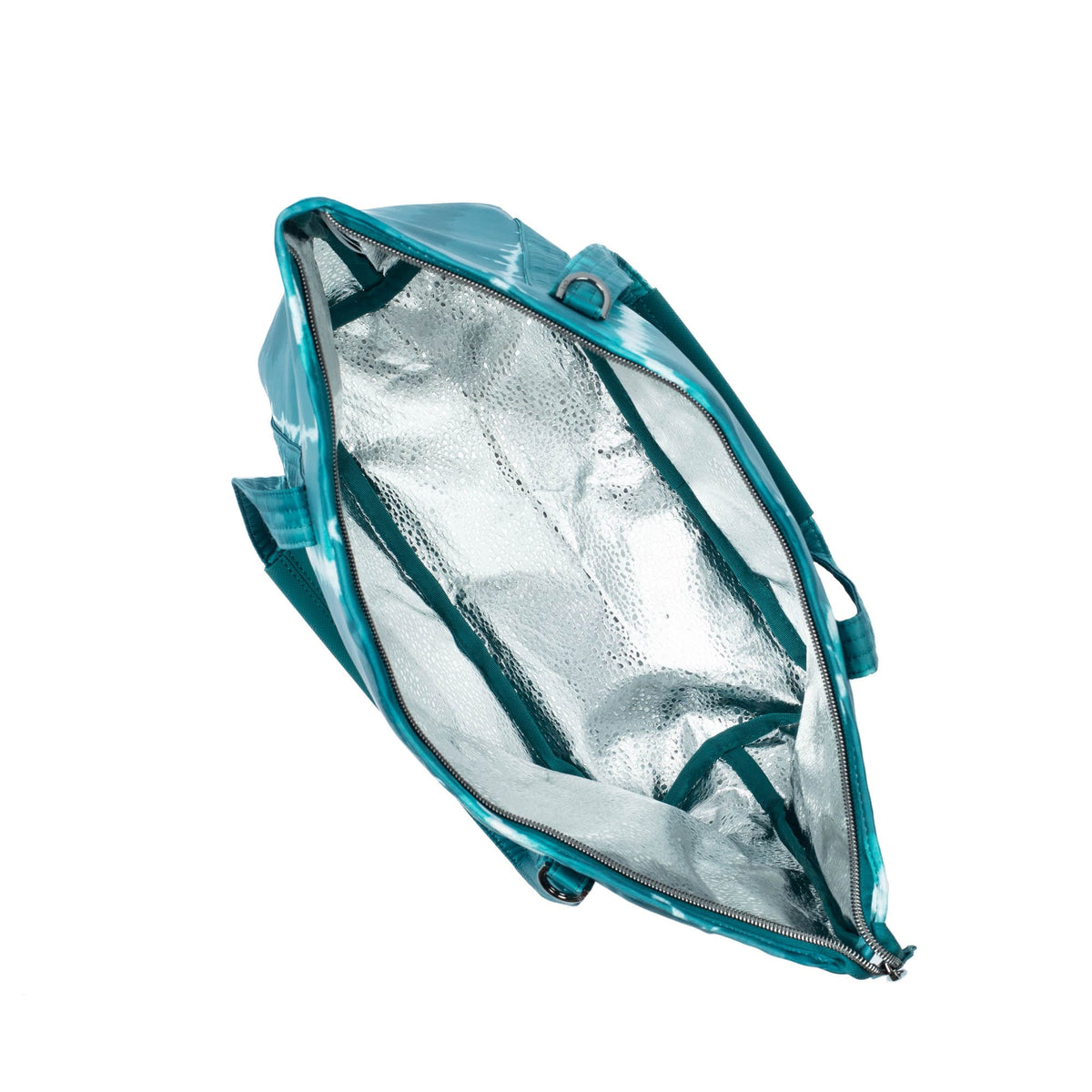 Scramble Insulated Tote Bag - SHIBORI EMERALD TEAL - Scramble_ShiboriEmeraldTeal_05