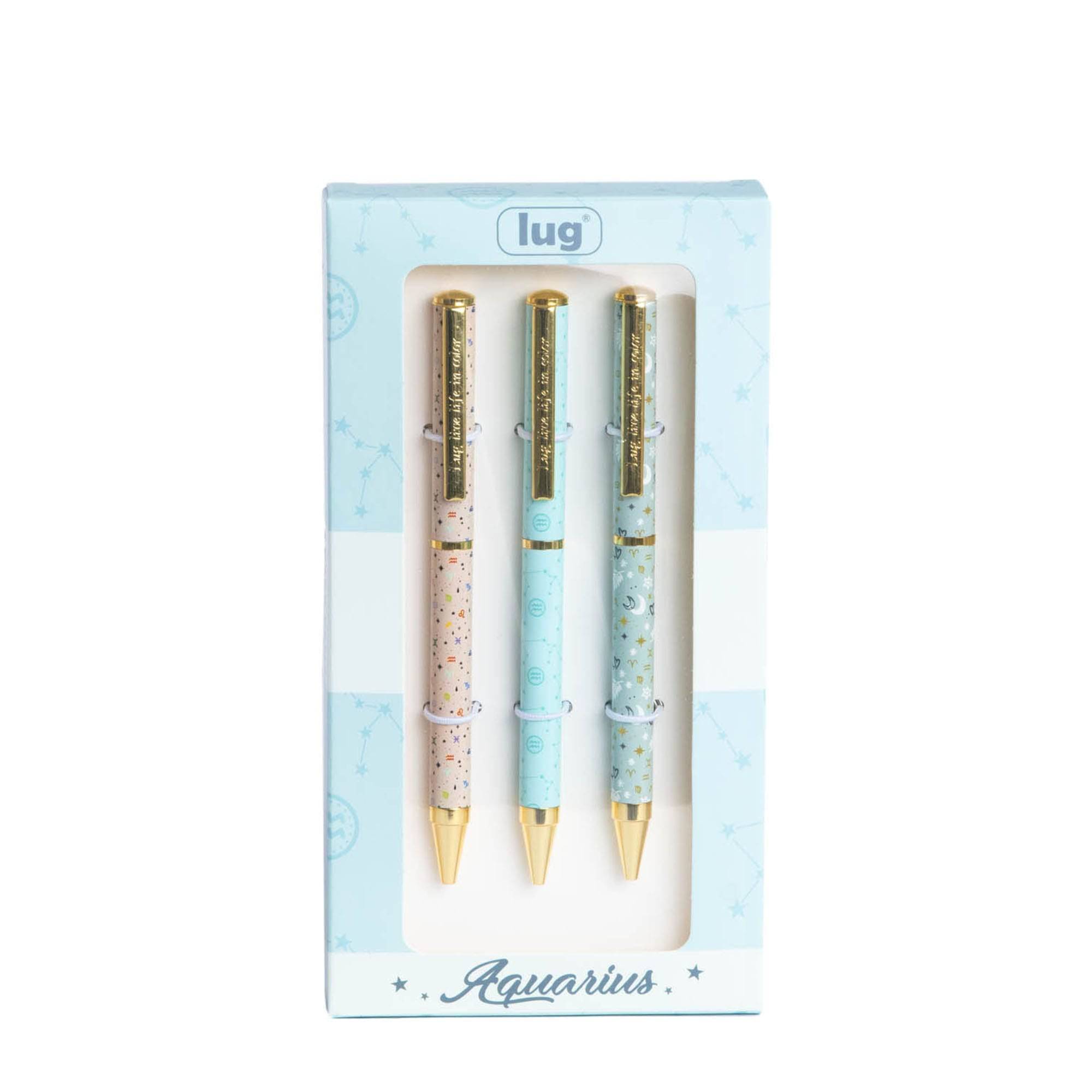 Lug Pens 3pk - Zodiac - AQUARIUS - ScribblePen_Aquarius_01