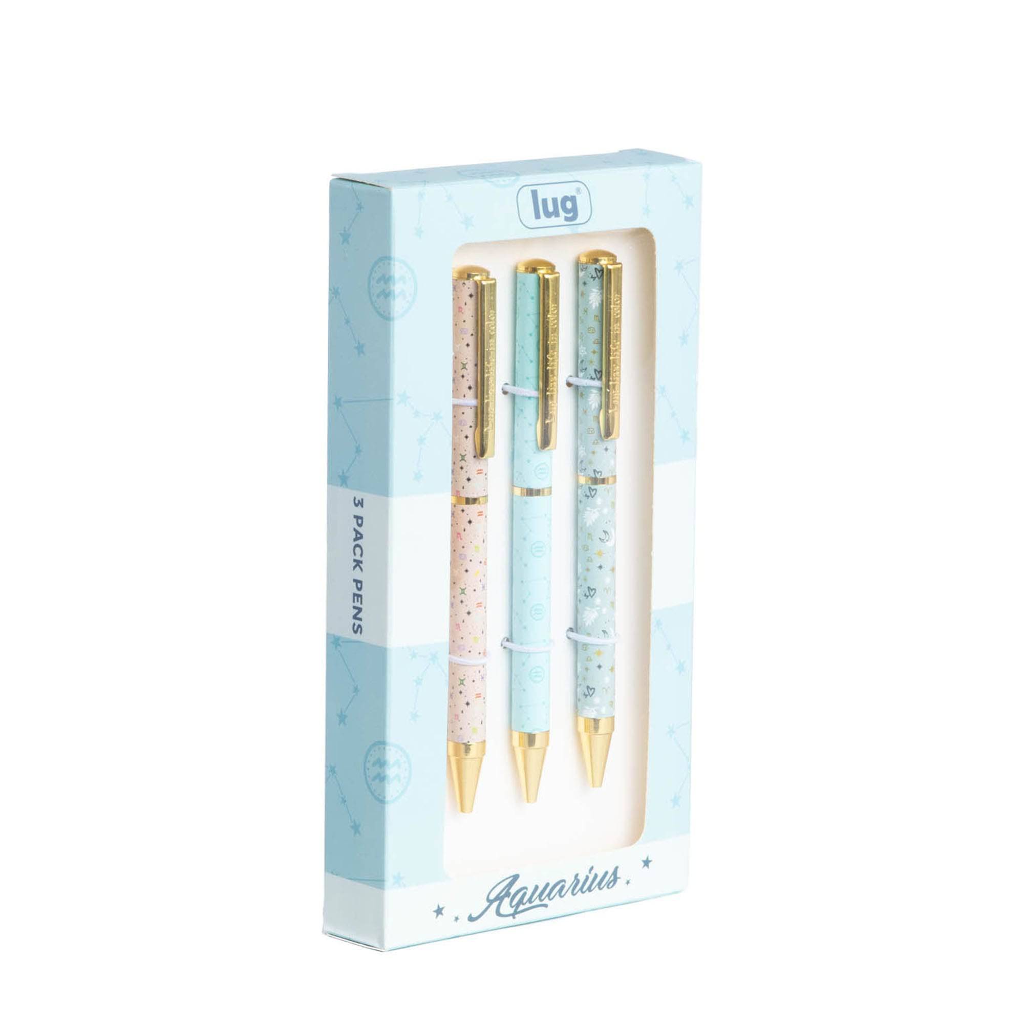 Lug Pens 3pk - Zodiac - AQUARIUS - ScribblePen_Aquarius_02
