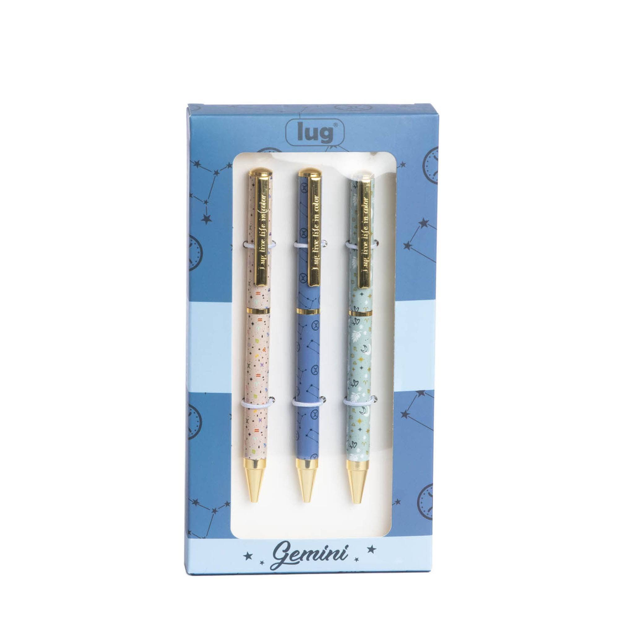 Lug Pens 3pk - Zodiac - GEMINI - ScribblePen_Gemini_01