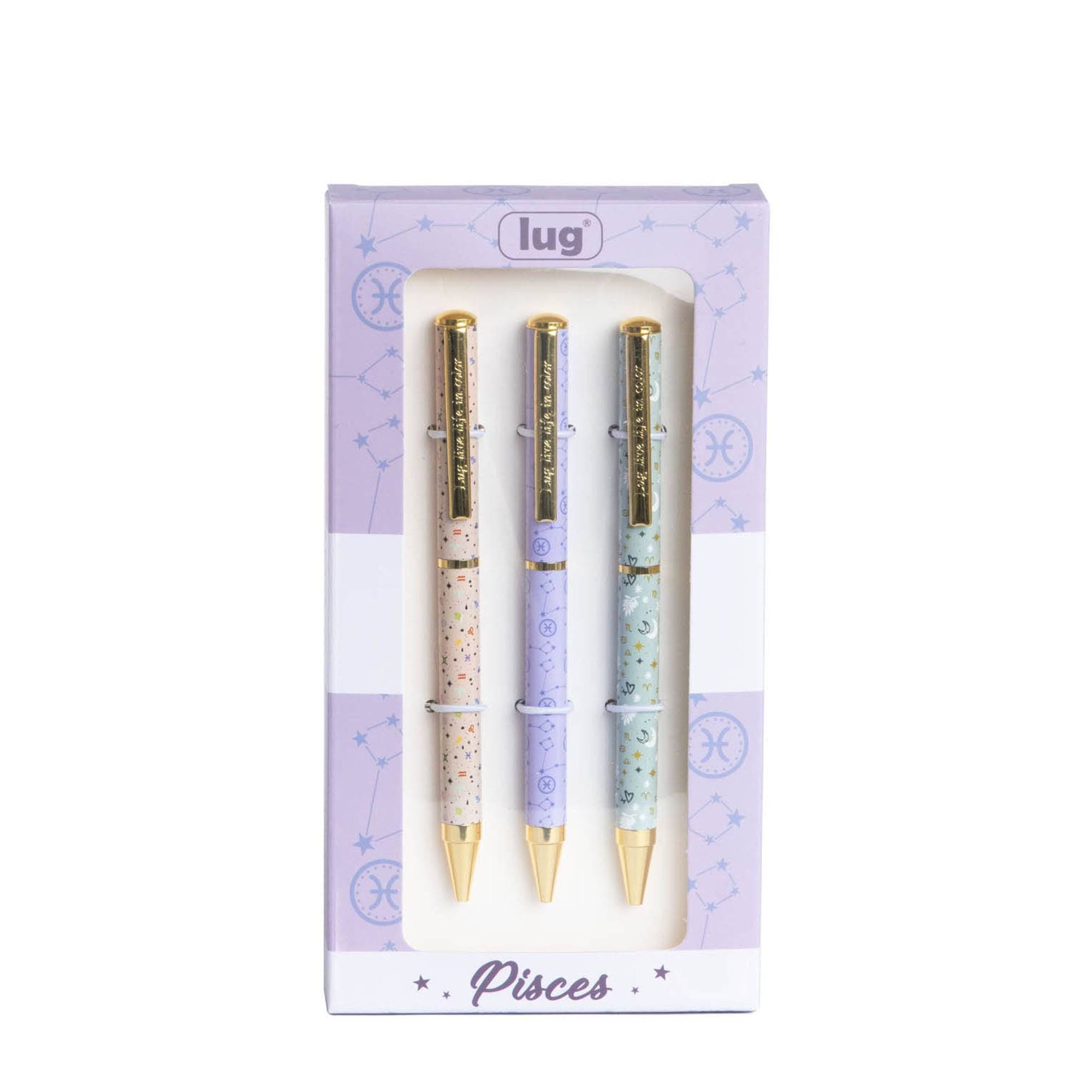 Lug Pens 3pk - Zodiac - PISCES - ScribblePen_Pisces_01