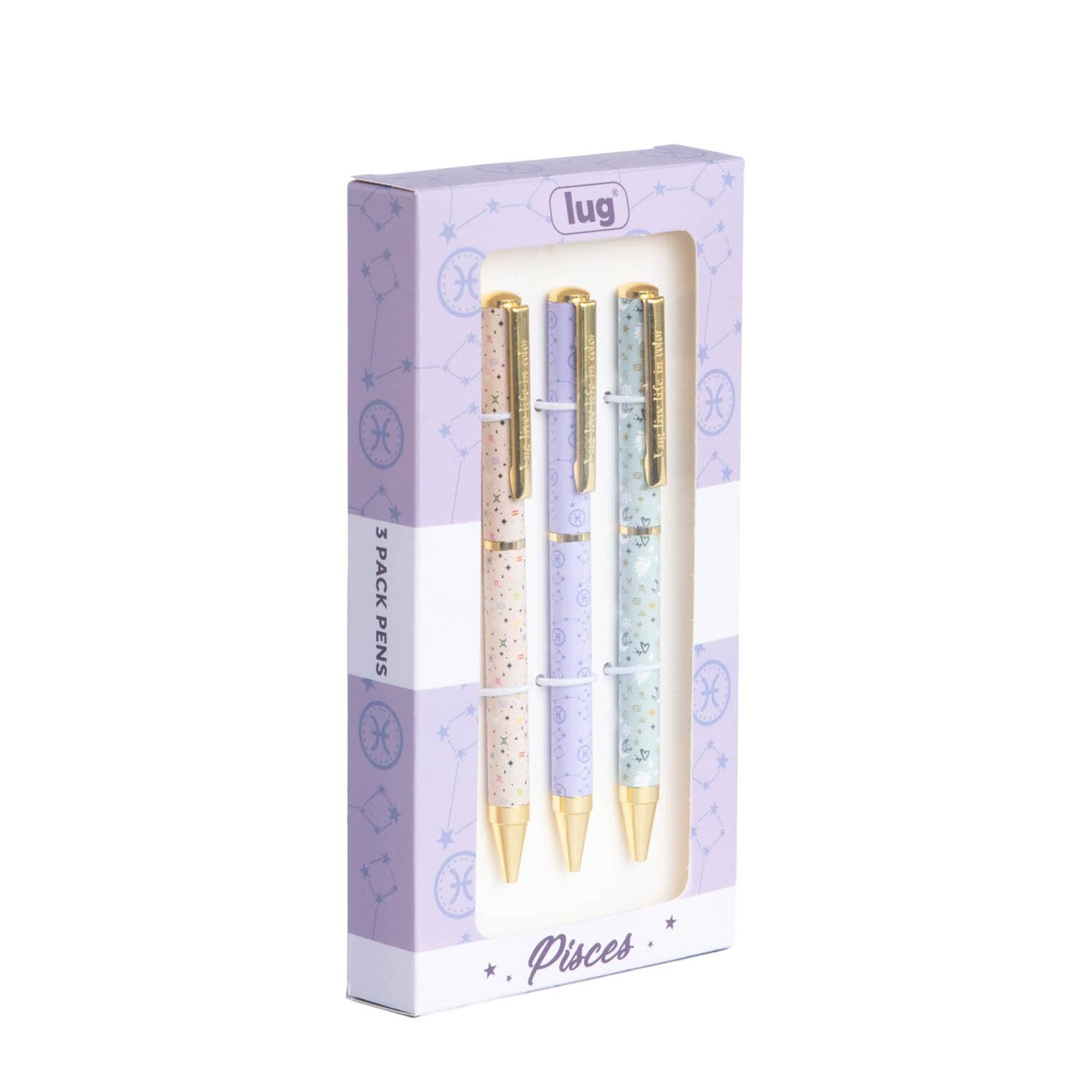 Lug Pens 3pk - Zodiac - PISCES - ScribblePen_Pisces_02