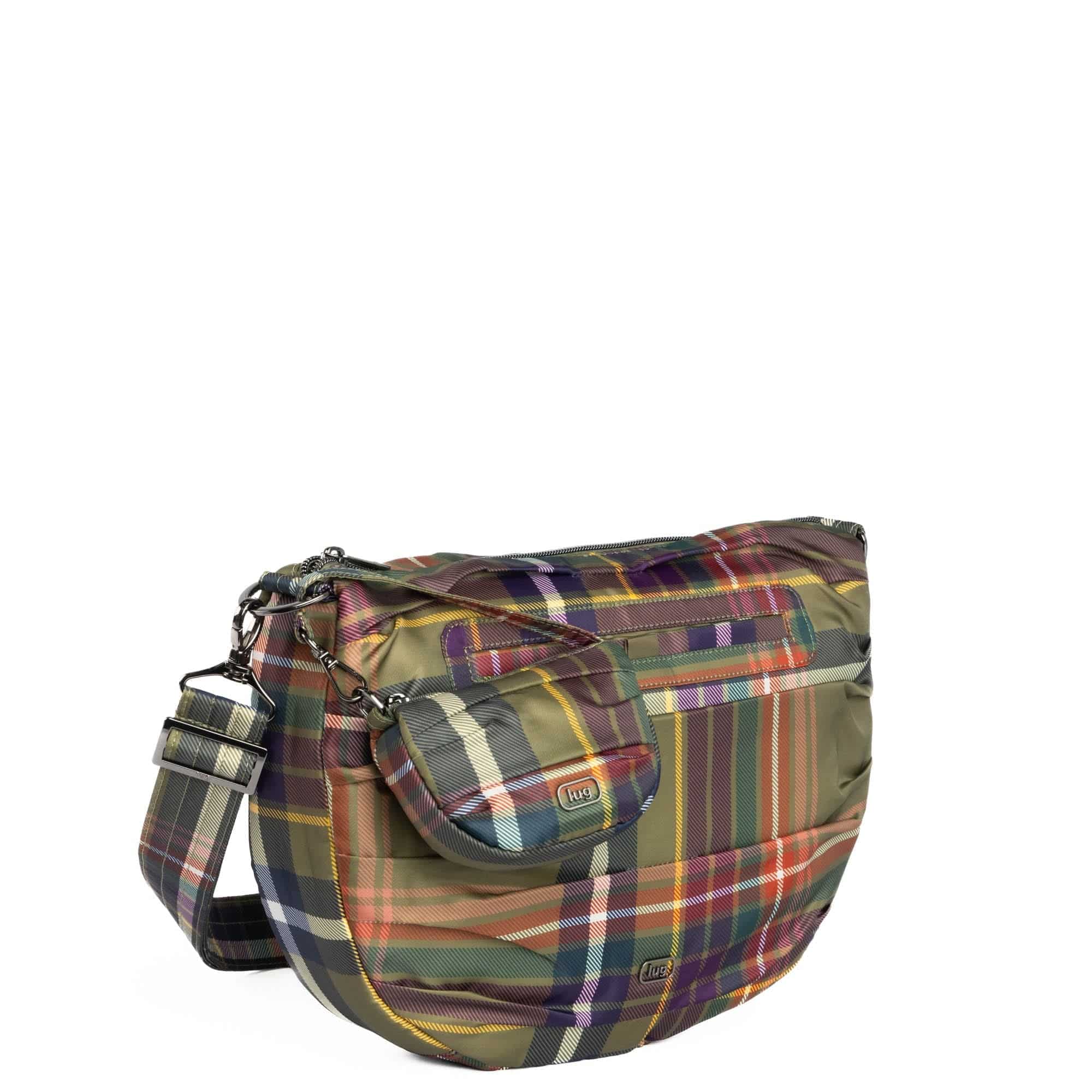 Scuffle Pleated Crossbody Bag with Disco Pouch - AUTUMN PLAID - Scuffle_AutumnPlaid_02