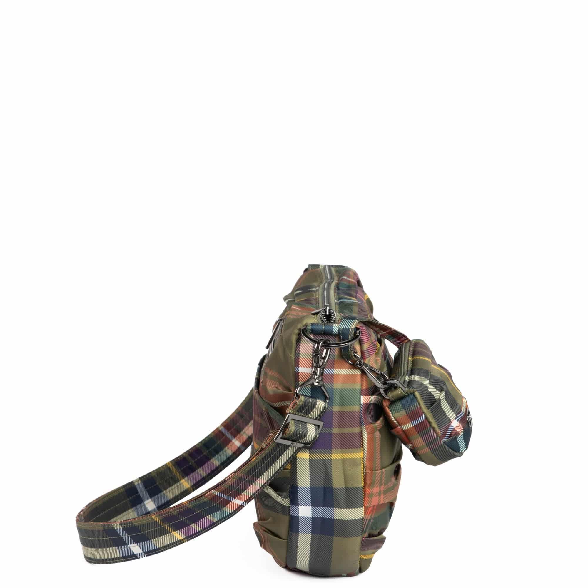 Scuffle Pleated Crossbody Bag with Disco Pouch - AUTUMN PLAID - Scuffle_AutumnPlaid_03
