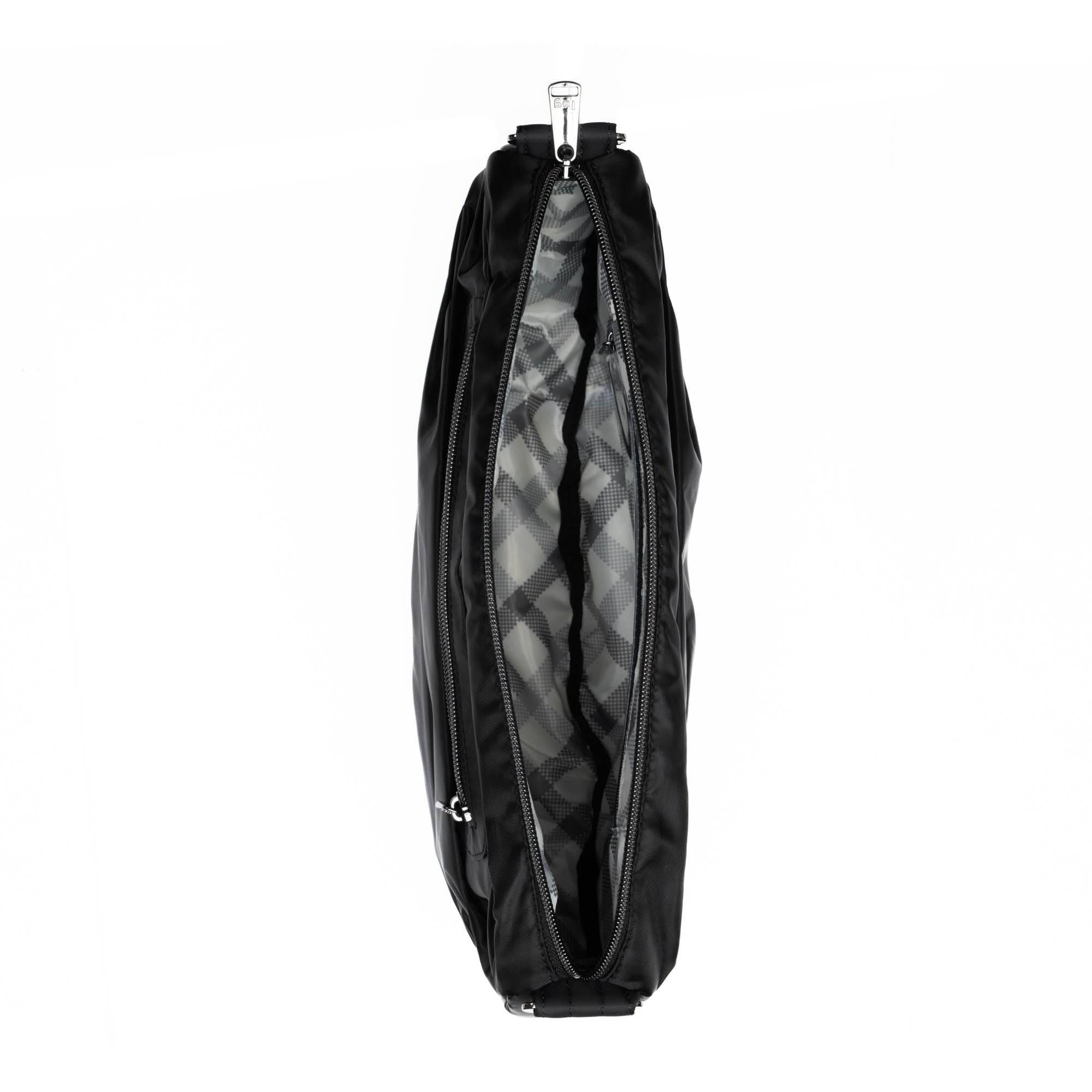 Scuffle Pleated Crossbody Bag with Disco Pouch - BLACK - Scuffle_Black_05