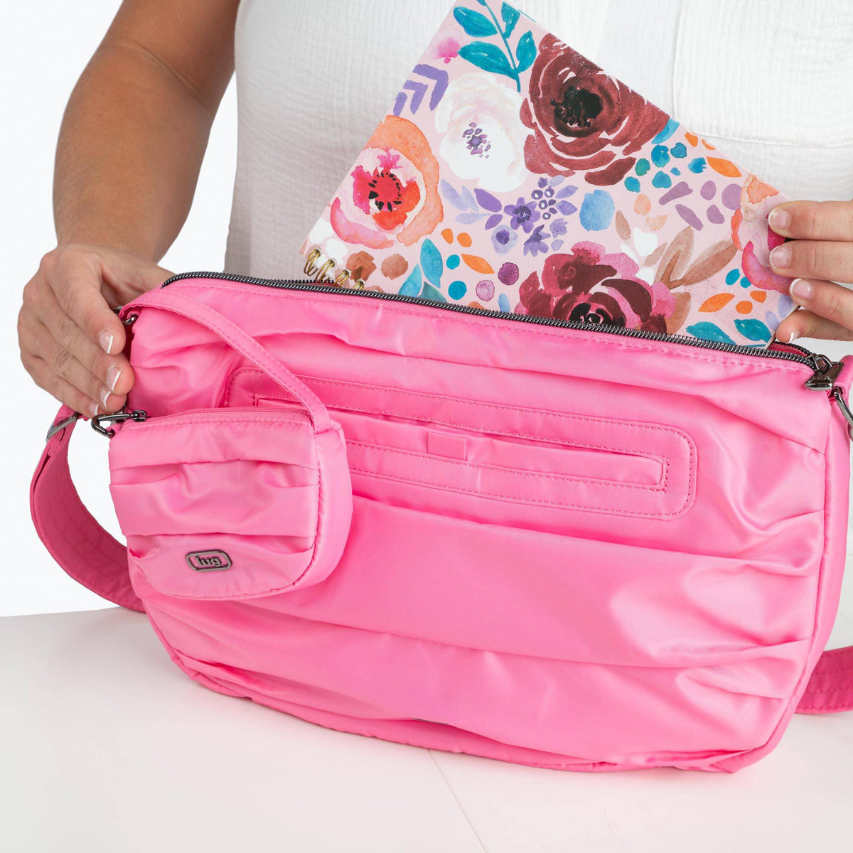 Scuffle Pleated Crossbody Bag with Disco Pouch - - Scuffle_Lifestyle_03