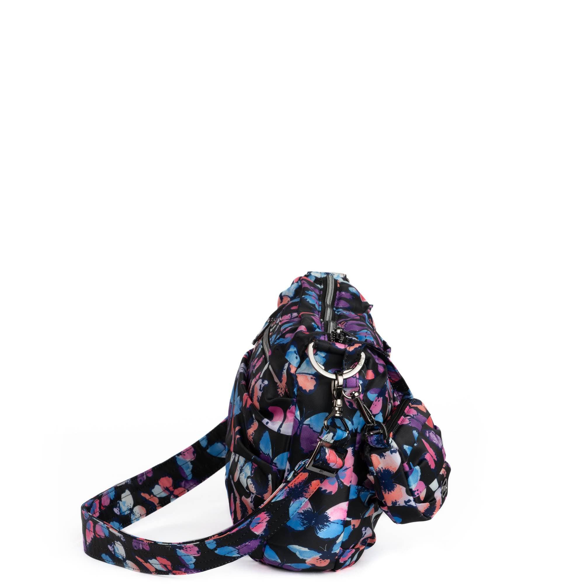 Scuffle Pleated Crossbody Bag with Disco Pouch - WATERCOLOR BUTTERFLIES - Scuffle_WatercolourButterflies_03