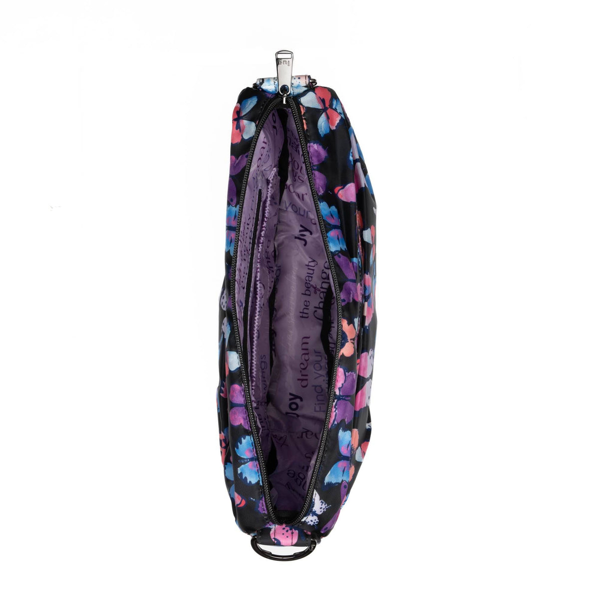 Scuffle Pleated Crossbody Bag with Disco Pouch - WATERCOLOR BUTTERFLIES - Scuffle_WatercolourButterflies_05