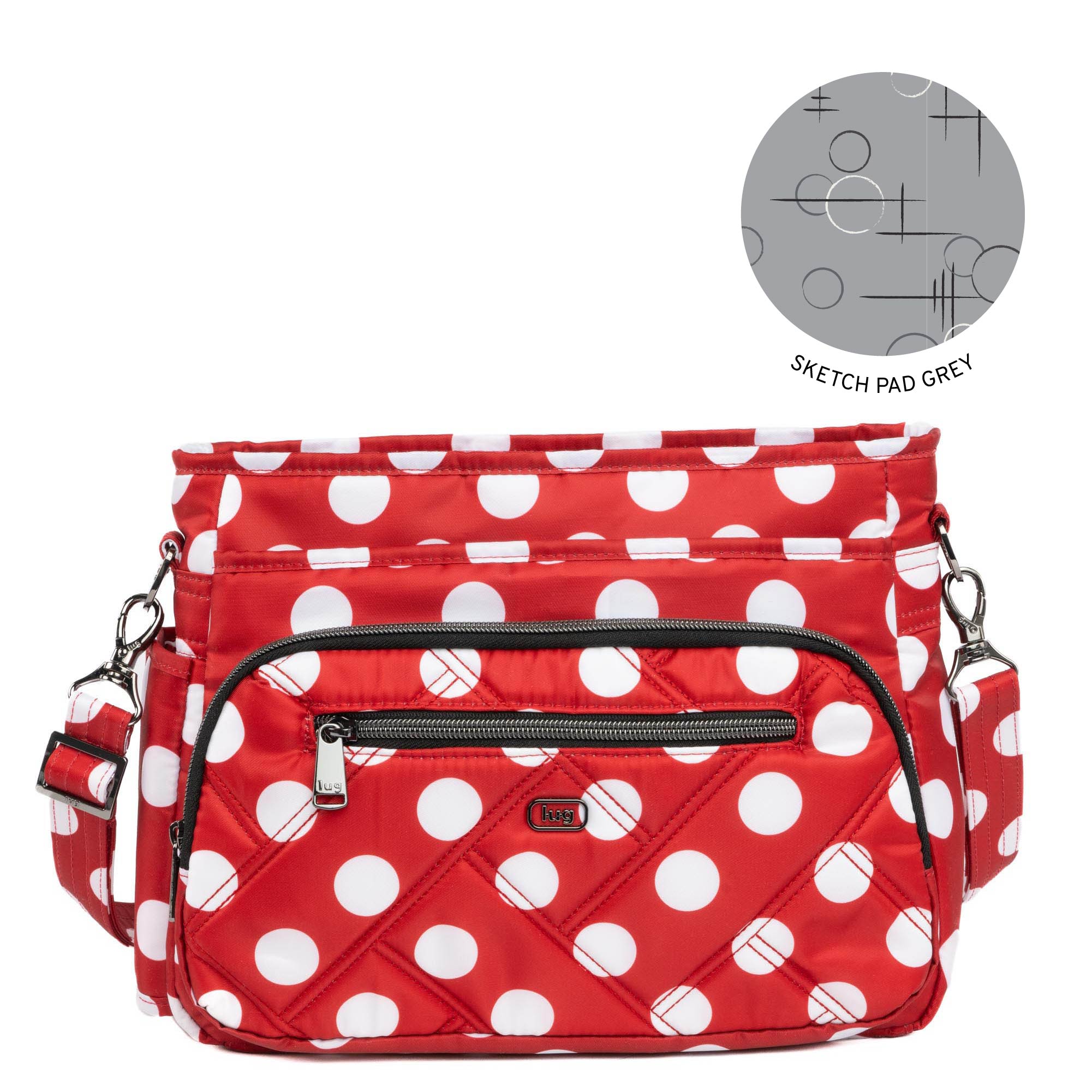 Shimmy SE Crossbody Bag - CRIMSON LARGE DOT 2 - ShimmySE_CrimsonLgDot