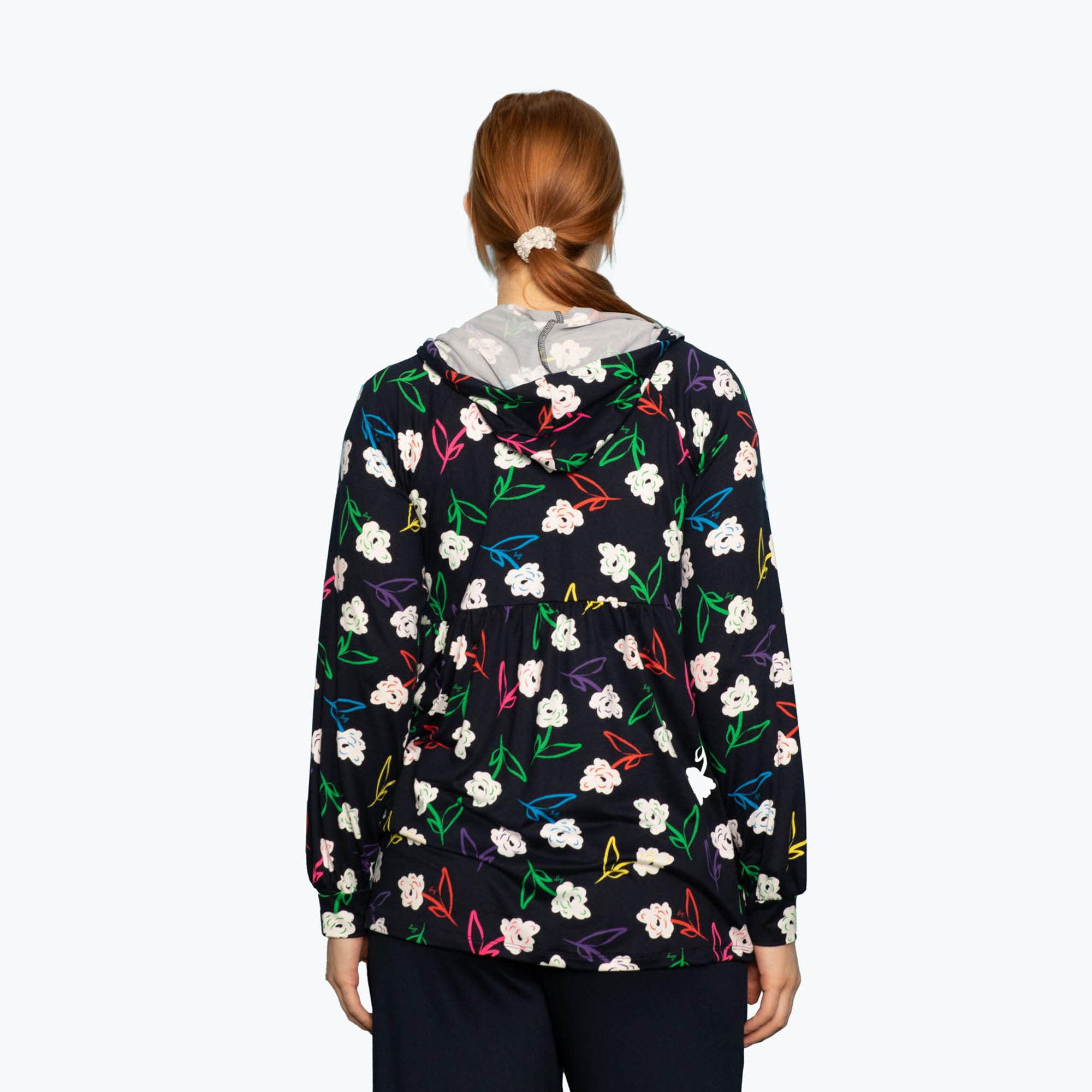 Shimmy Brushed Jersey Zip Up - BRIGHT FLORAL - Shimmy_BrightFloral_S_02