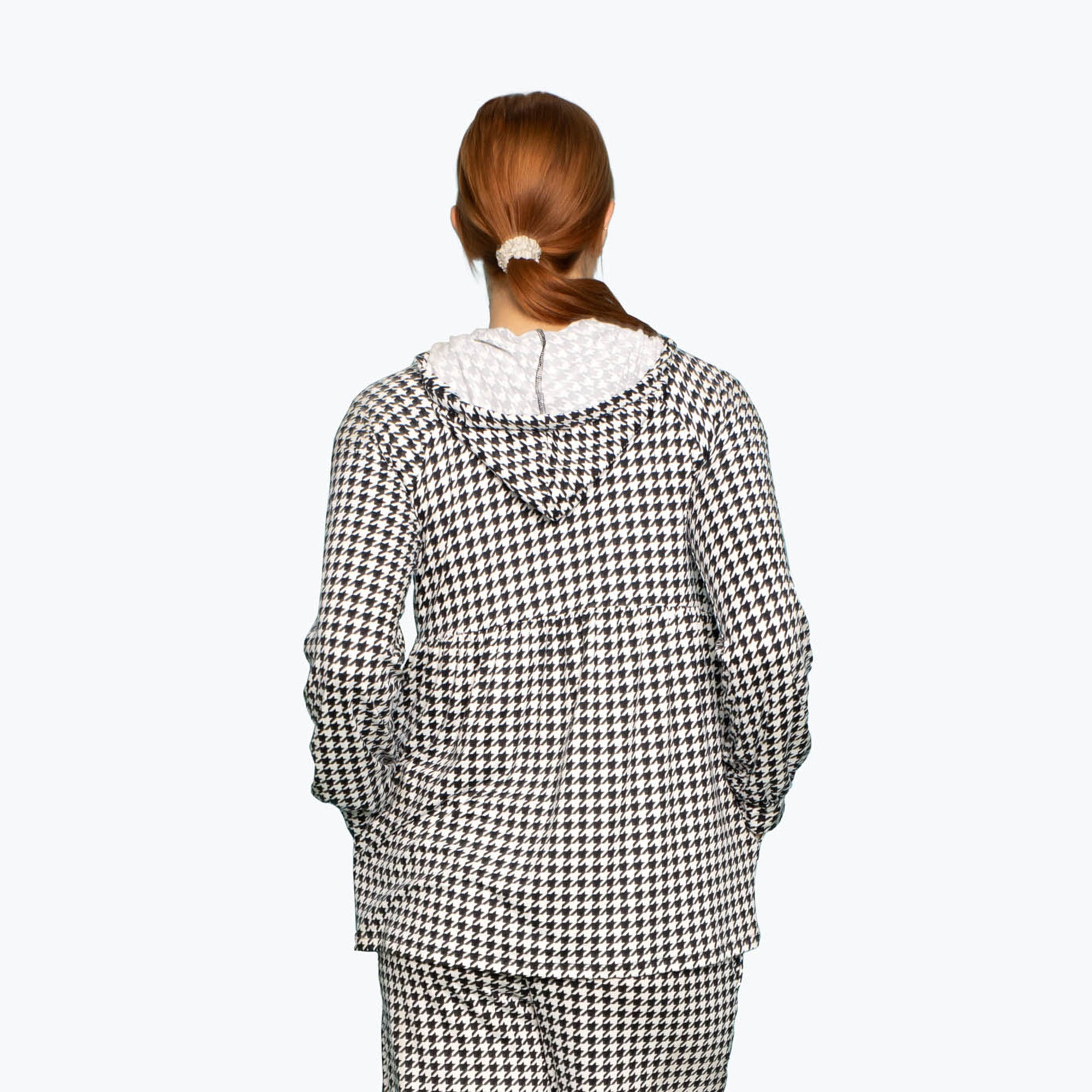 Shimmy Brushed Jersey Zip Up - MICRO HOUNDSTOOTH - Shimmy_Houndstooth_S_02