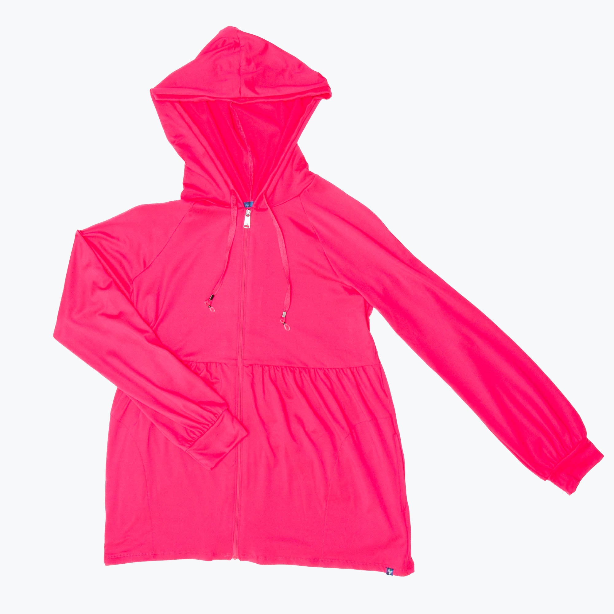 Shimmy Brushed Jersey Zip Up - MAGENTA - Shimmy_Magenta_Flatlay_01