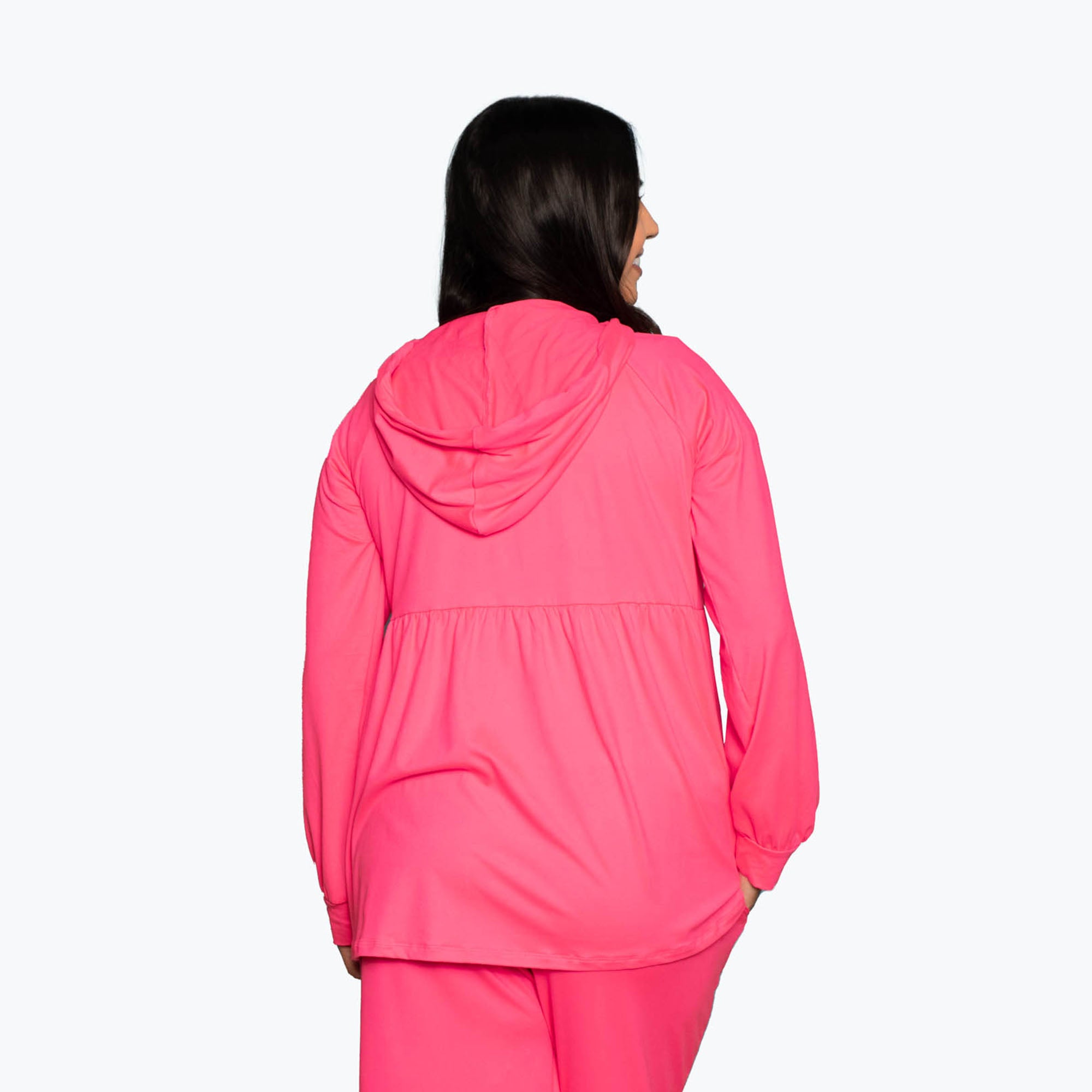 Shimmy Brushed Jersey Zip Up - MAGENTA - Shimmy_Magenta_L_02