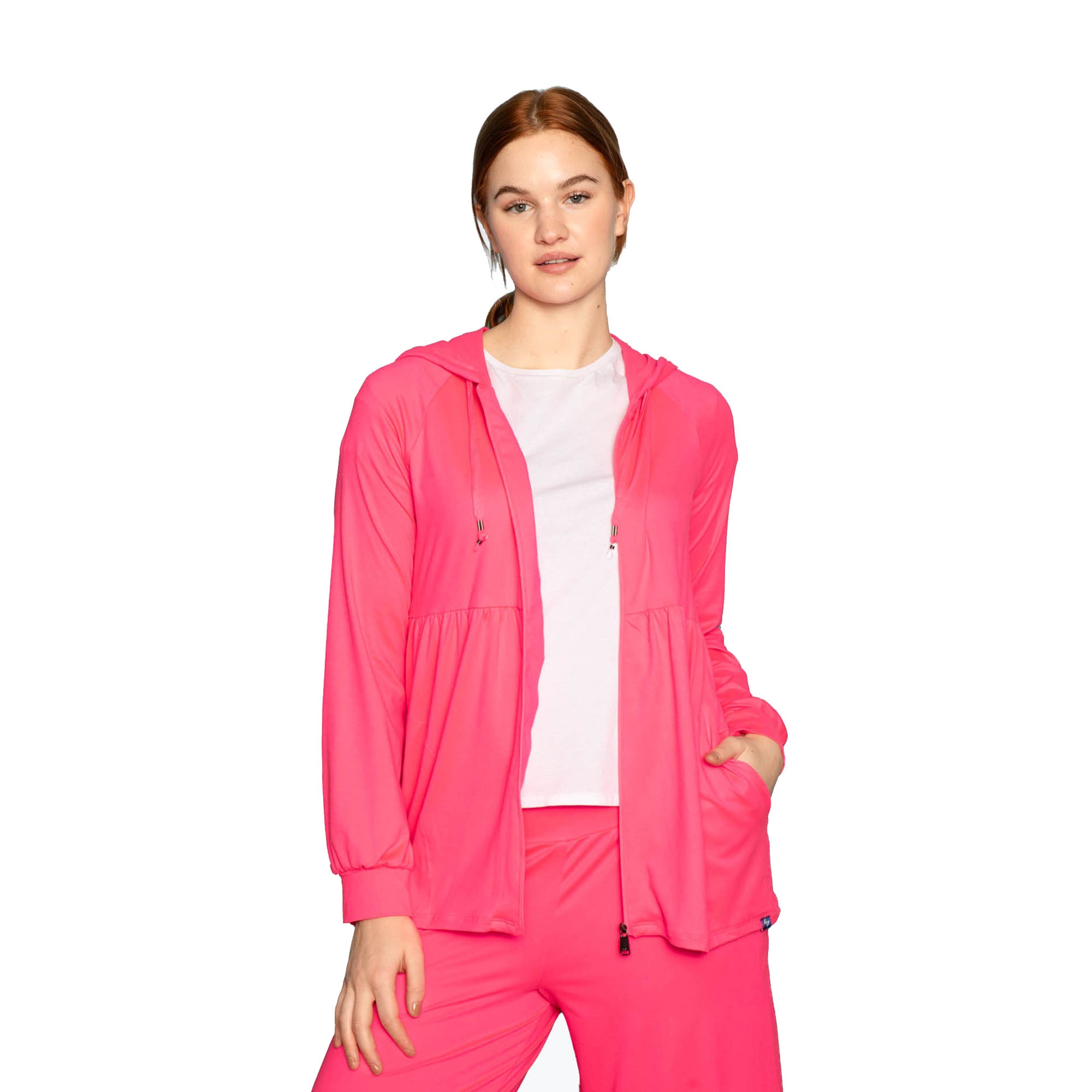 Shimmy Brushed Jersey Zip Up - MAGENTA - Shimmy_Magenta_S_01
