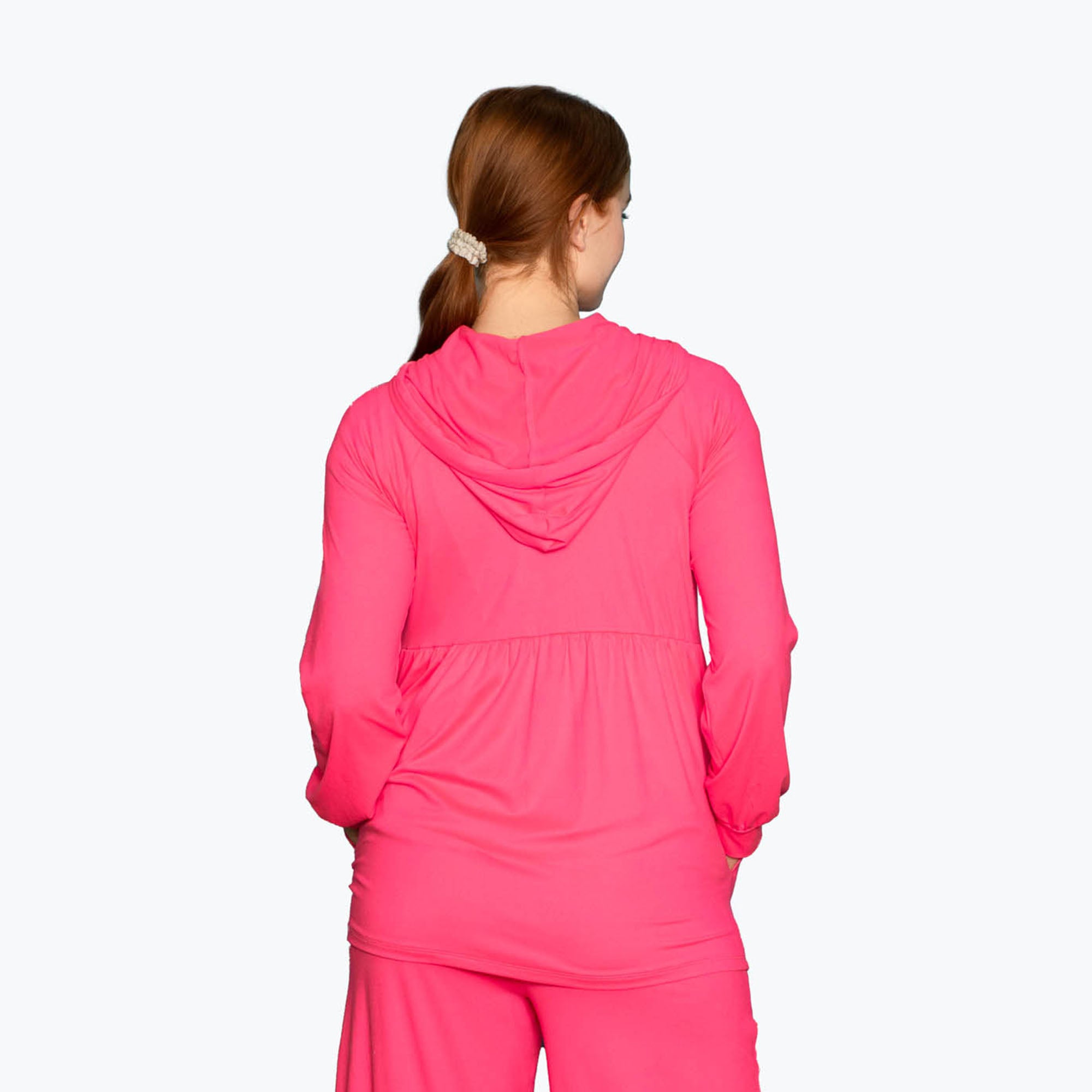 Shimmy Brushed Jersey Zip Up - MAGENTA - Shimmy_Magenta_S_02