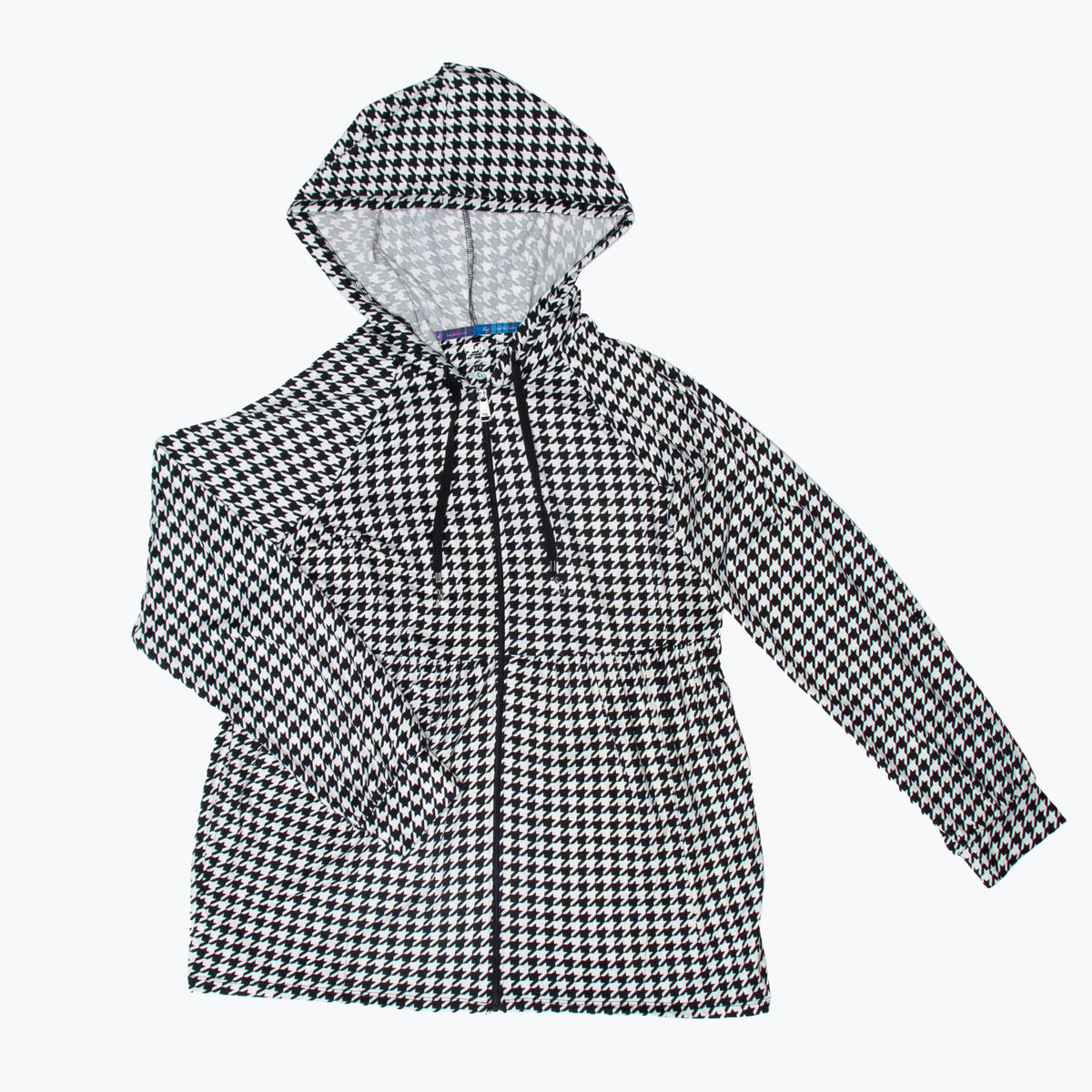Shimmy Brushed Jersey Zip Up - MICRO HOUNDSTOOTH - Shimmy_MicroHoundstooth_Flatlay_01_4b92afc4-6101-4113-bfd2-8cfbe7e54241