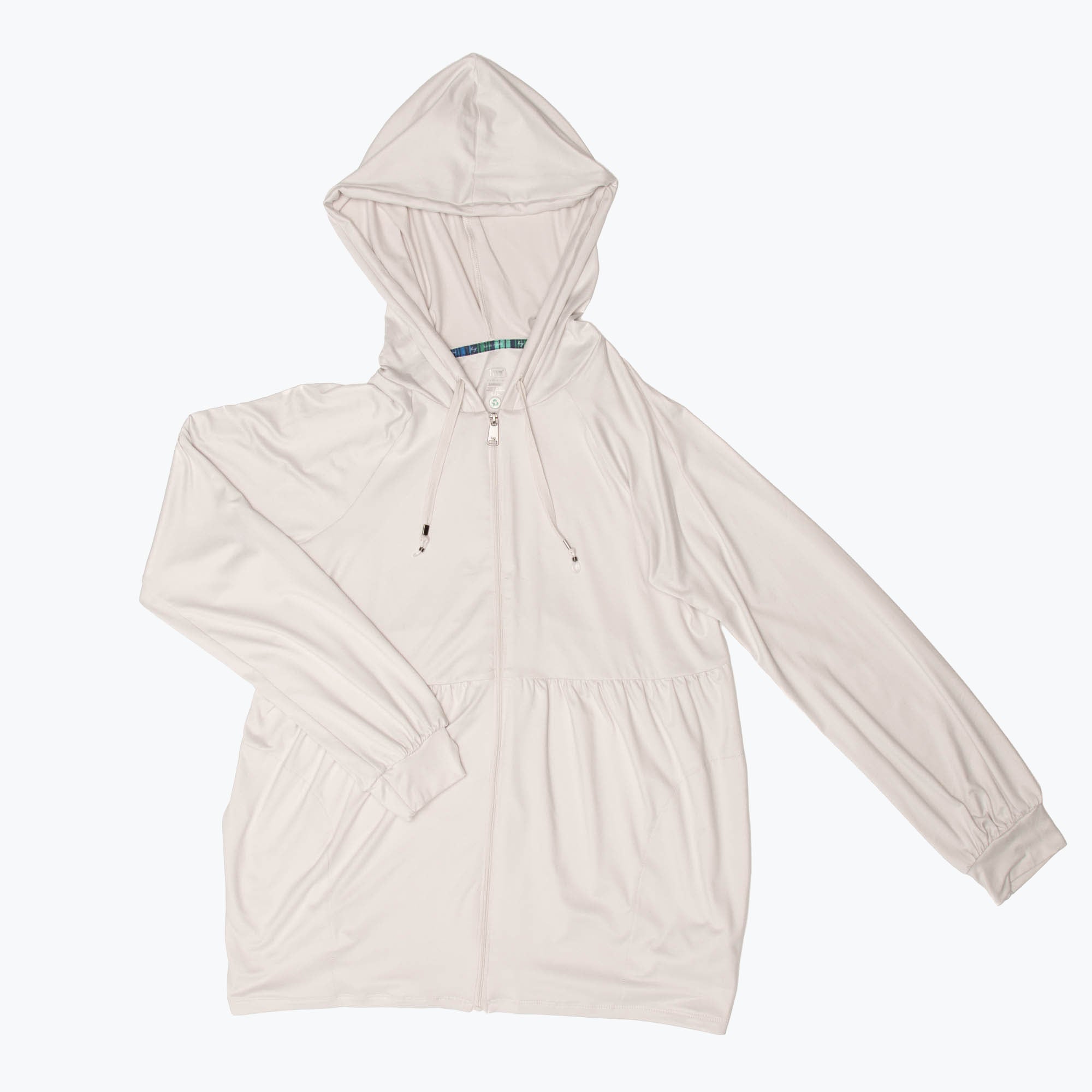 Shimmy Brushed Jersey Zip Up - PEBBLE - Shimmy_Pebble_Flatlay_01