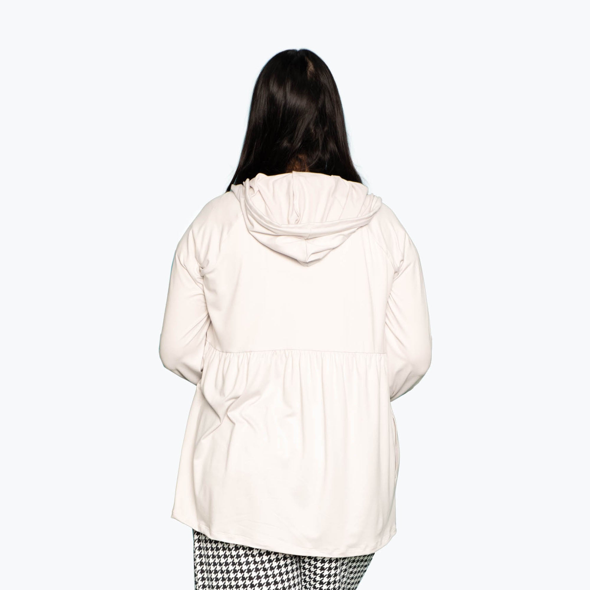 Shimmy Brushed Jersey Zip Up - PEBBLE - Shimmy_Pebble_L_02