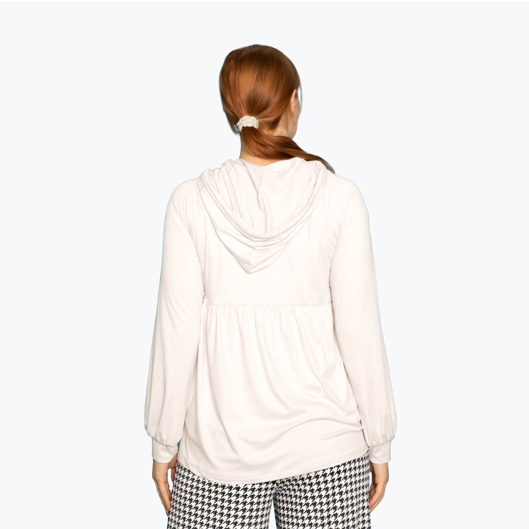 Shimmy Brushed Jersey Zip Up - PEBBLE - Shimmy_Pebble_S_02