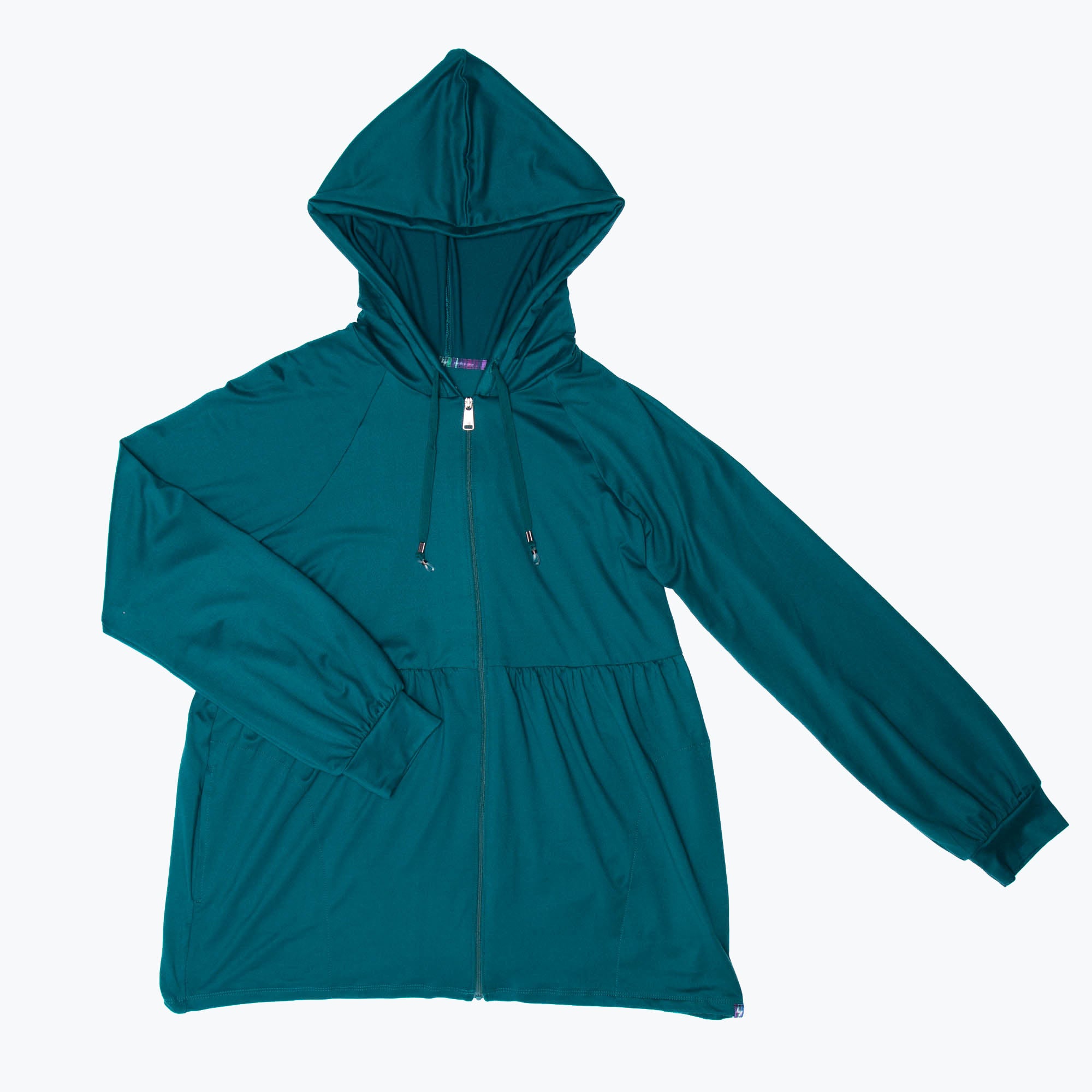 Shimmy Brushed Jersey Zip Up - TEAL - Shimmy_Teal_Flatlay_01_a5d576f8-1b45-4319-b295-78b2217567e6