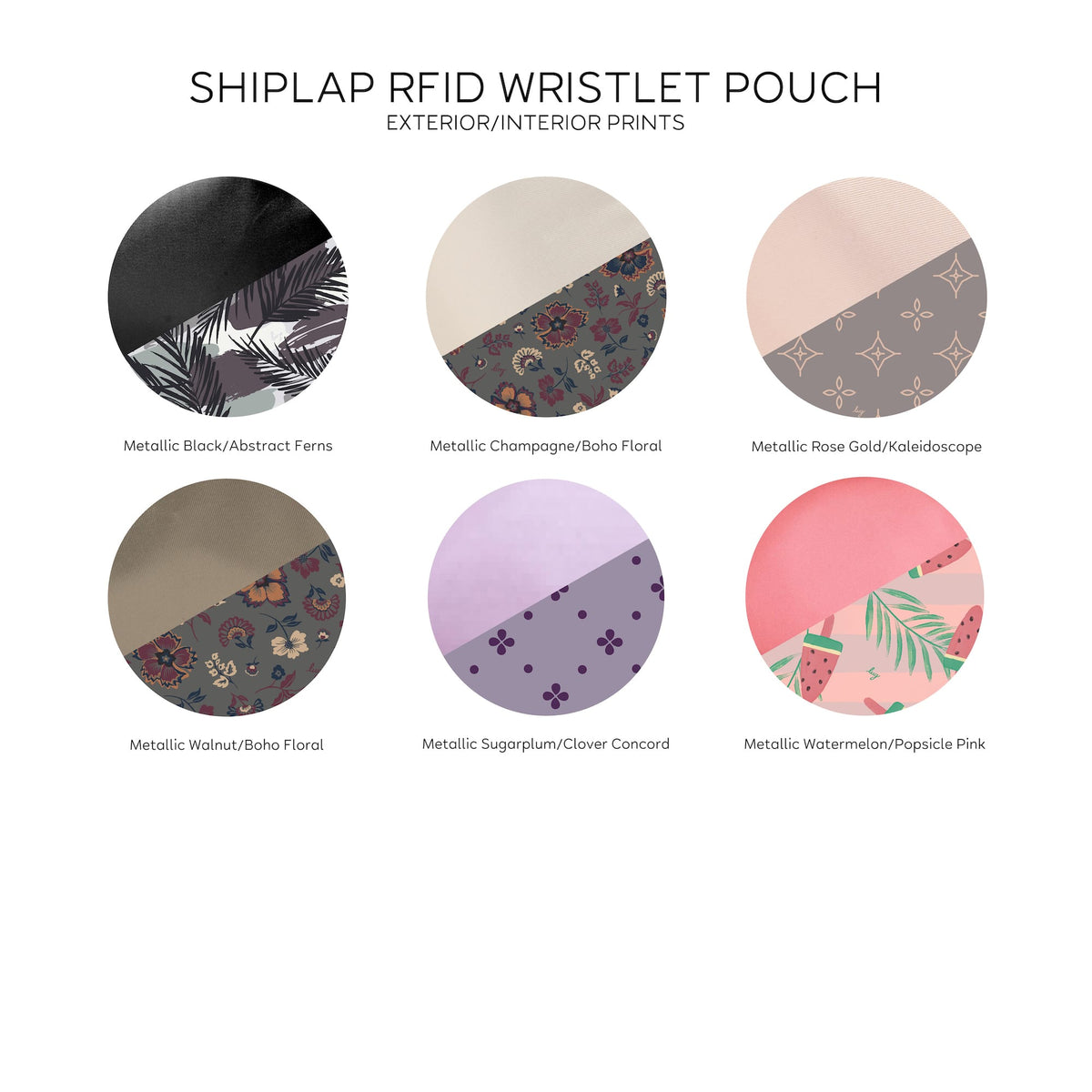 Shiplap RFID Wristlet Pouch