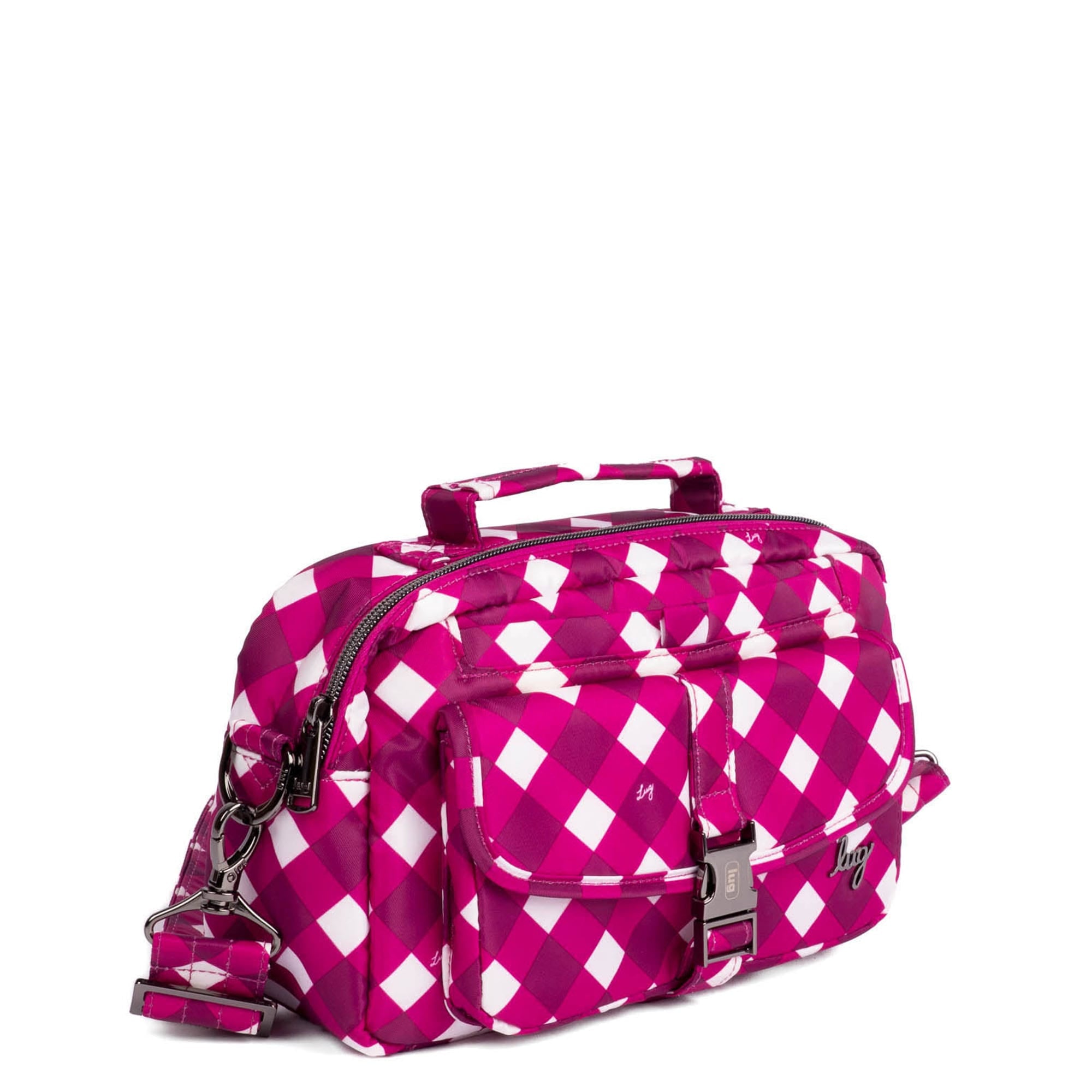 Sidecar Convertible Crossbody Bag - GINGHAM BERRY - Sidecar_GinghamBerry_02