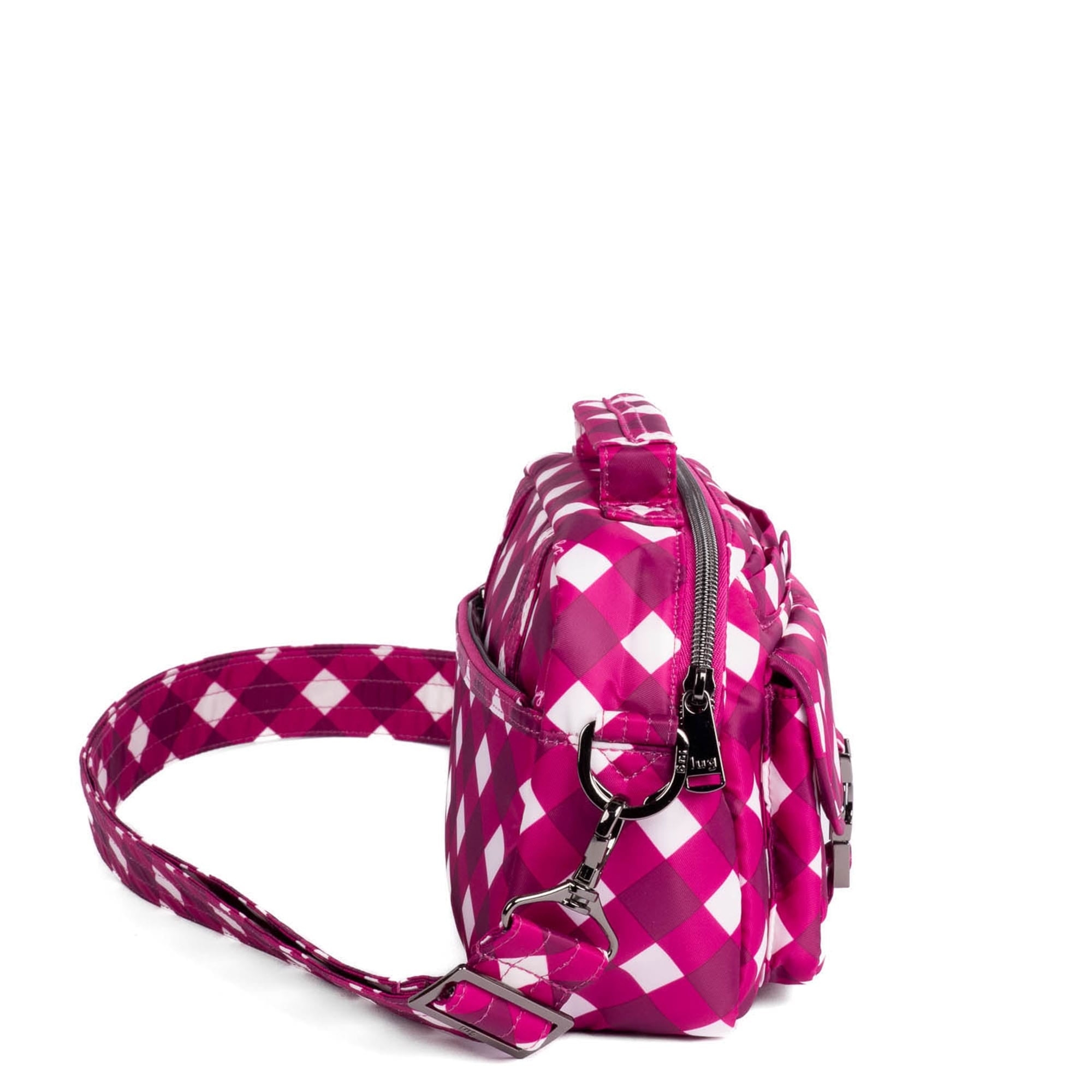 Sidecar Convertible Crossbody Bag - GINGHAM BERRY - Sidecar_GinghamBerry_03