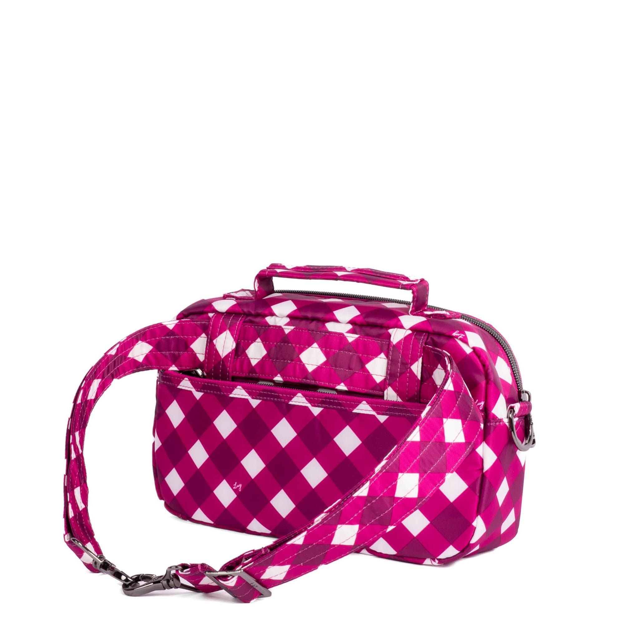 Sidecar Convertible Crossbody Bag - GINGHAM BERRY - Sidecar_GinghamBerry_04