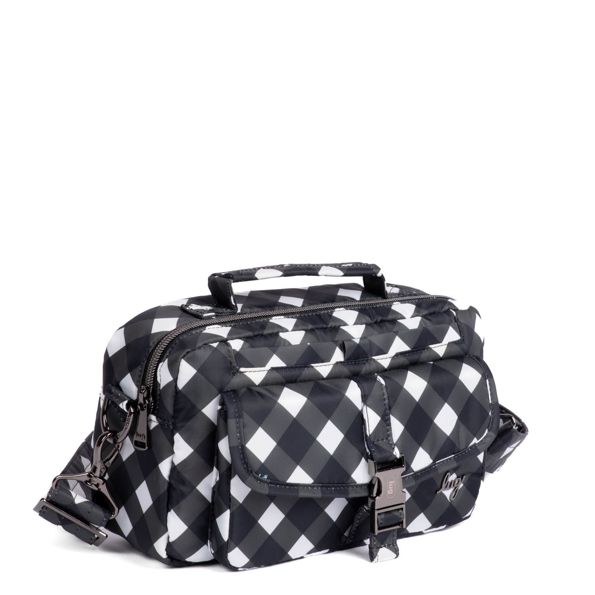 Sidecar Convertible Crossbody Bag - GINGHAM BLACK - Sidecar_GinghamBlack_02