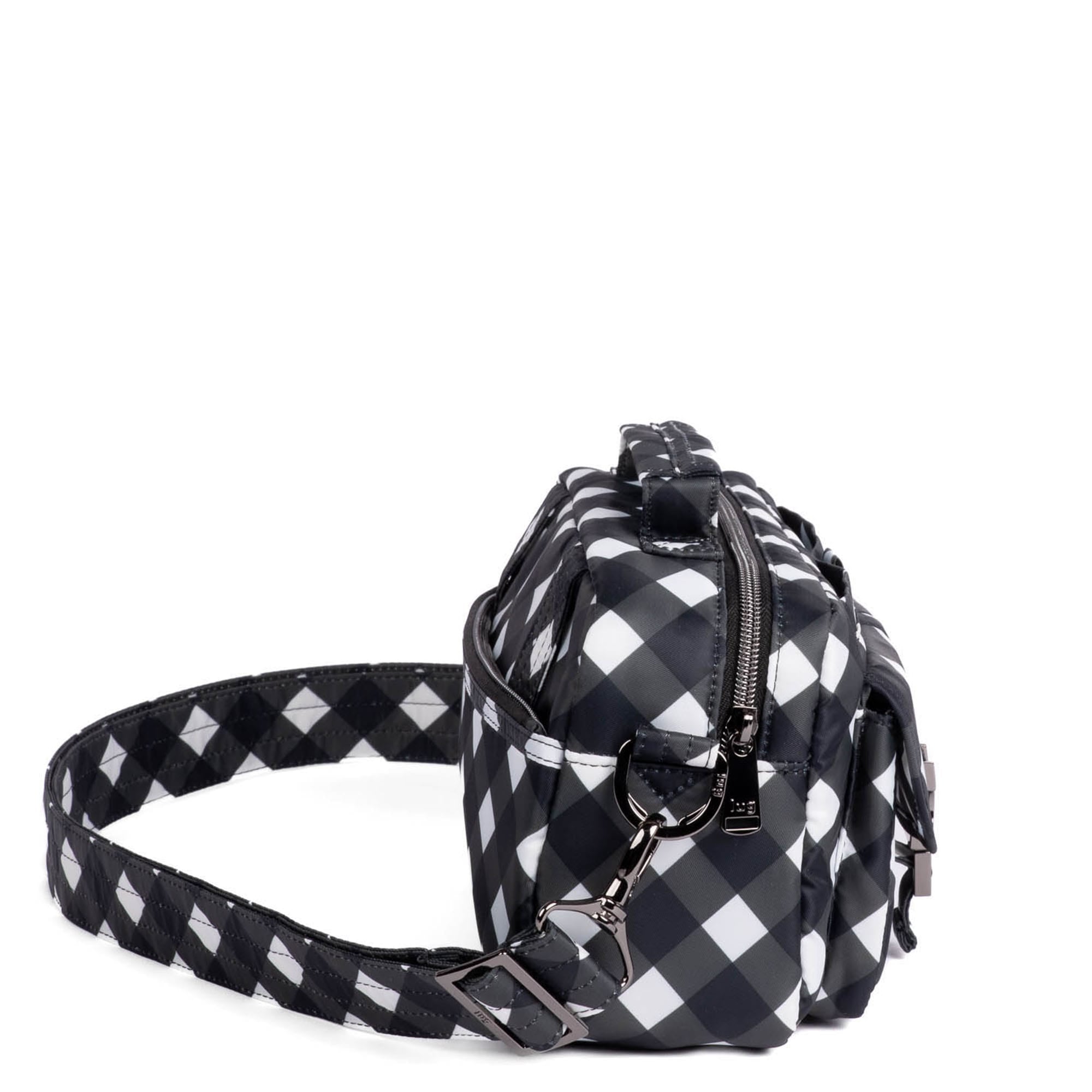 Sidecar Convertible Crossbody Bag - GINGHAM BLACK - Sidecar_GinghamBlack_03
