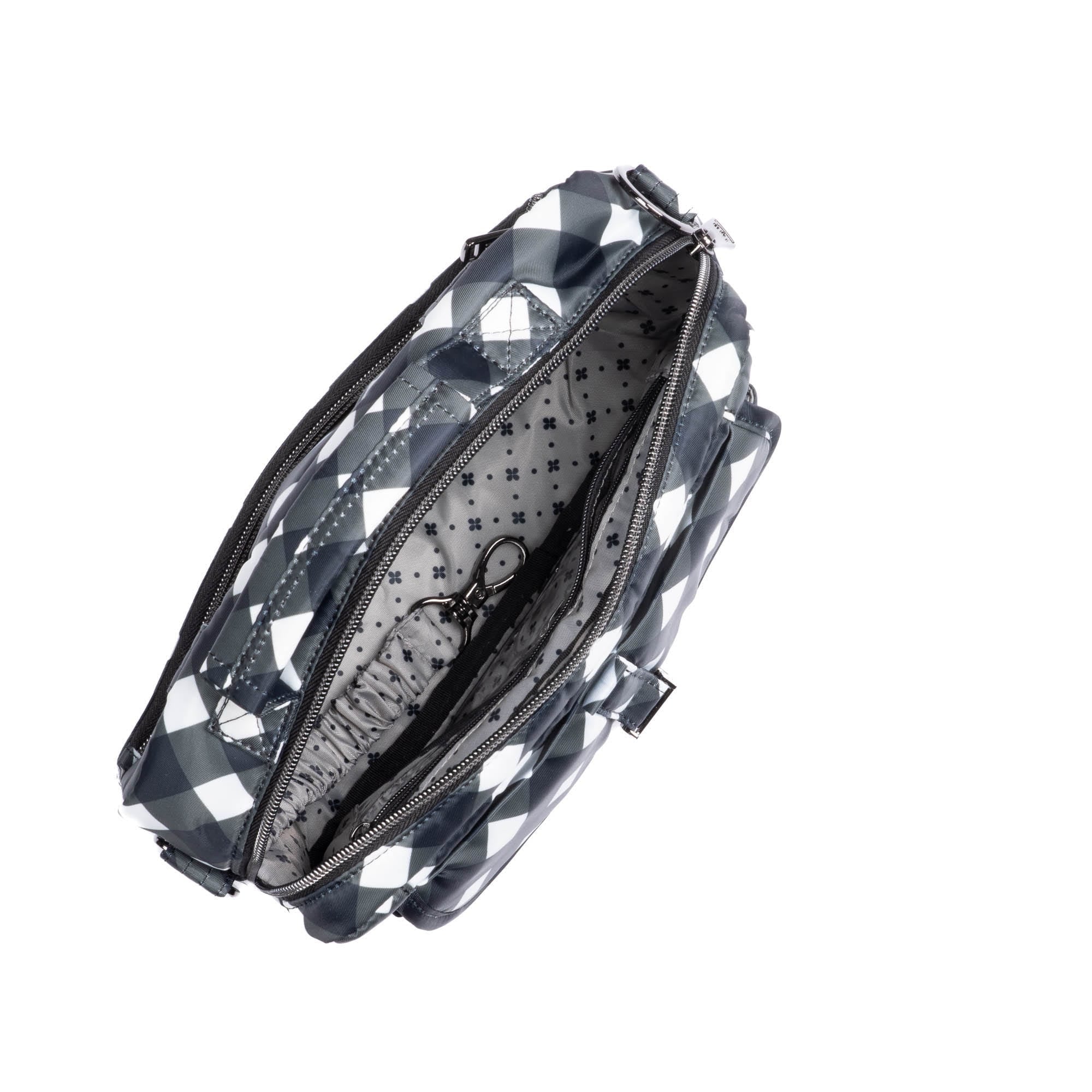 Sidecar Convertible Crossbody Bag - GINGHAM BLACK - Sidecar_GinghamBlack_05