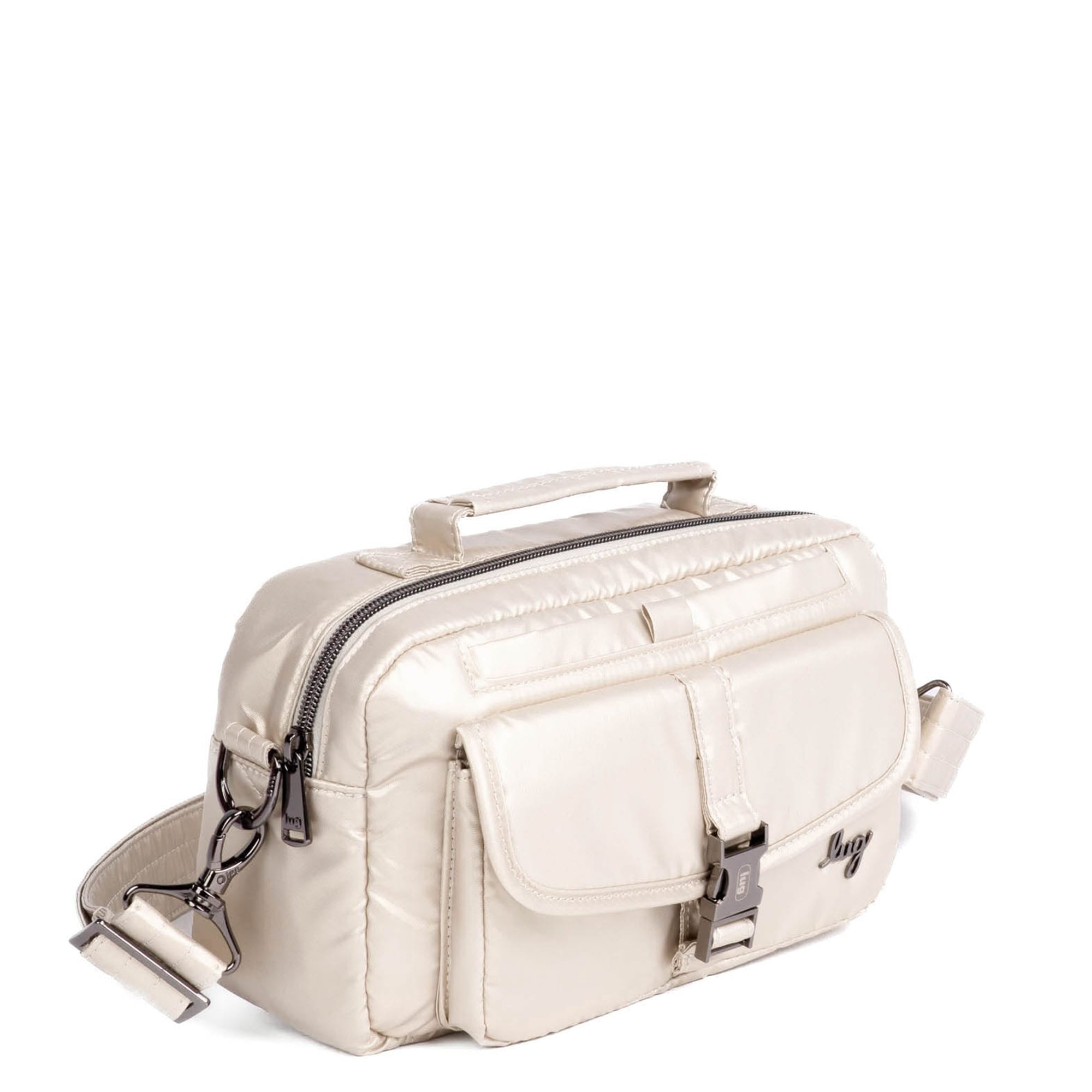 Sidecar Convertible Crossbody Bag - METALLIC CHAMPAGNE - Sidecar_MetallicChampagne_02