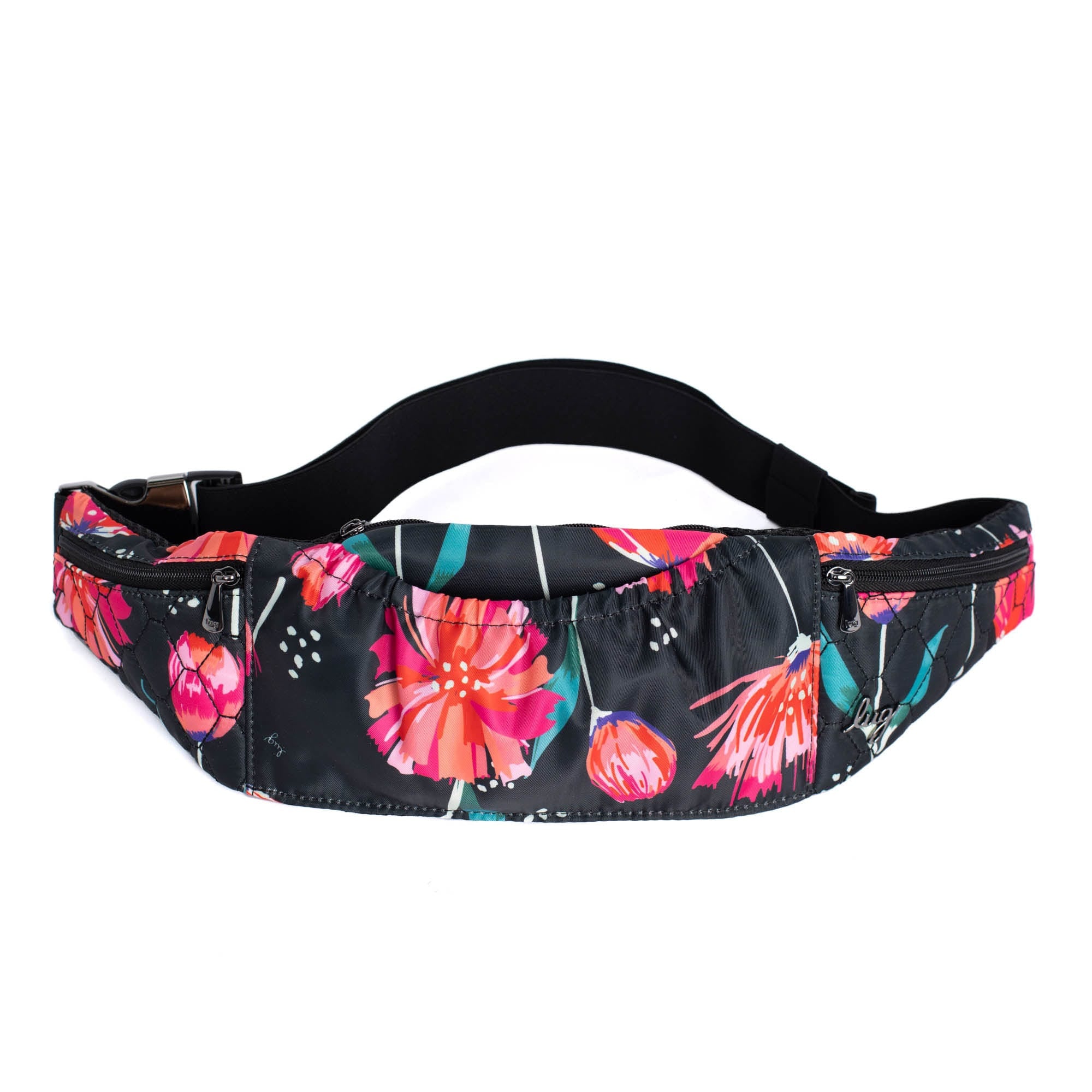 Skedaddle Belt Bag - POMPOM FLORAL BLACK - Skedaddle_PomPomFloralBlack_01