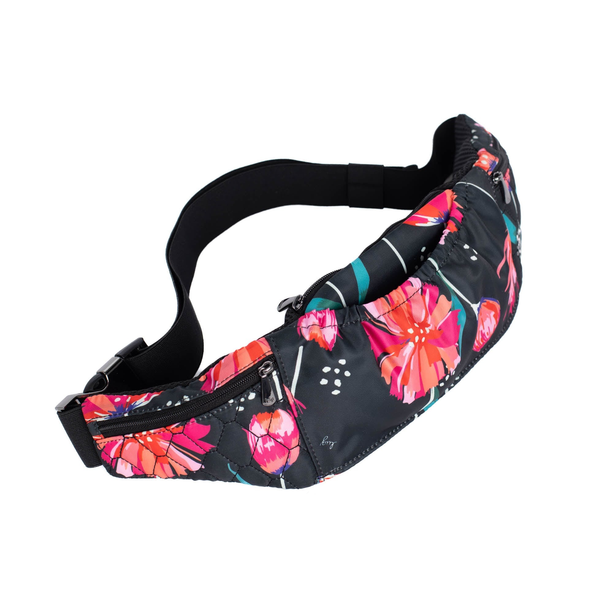 Skedaddle Belt Bag - POMPOM FLORAL BLACK - Skedaddle_PomPomFloralBlack_02