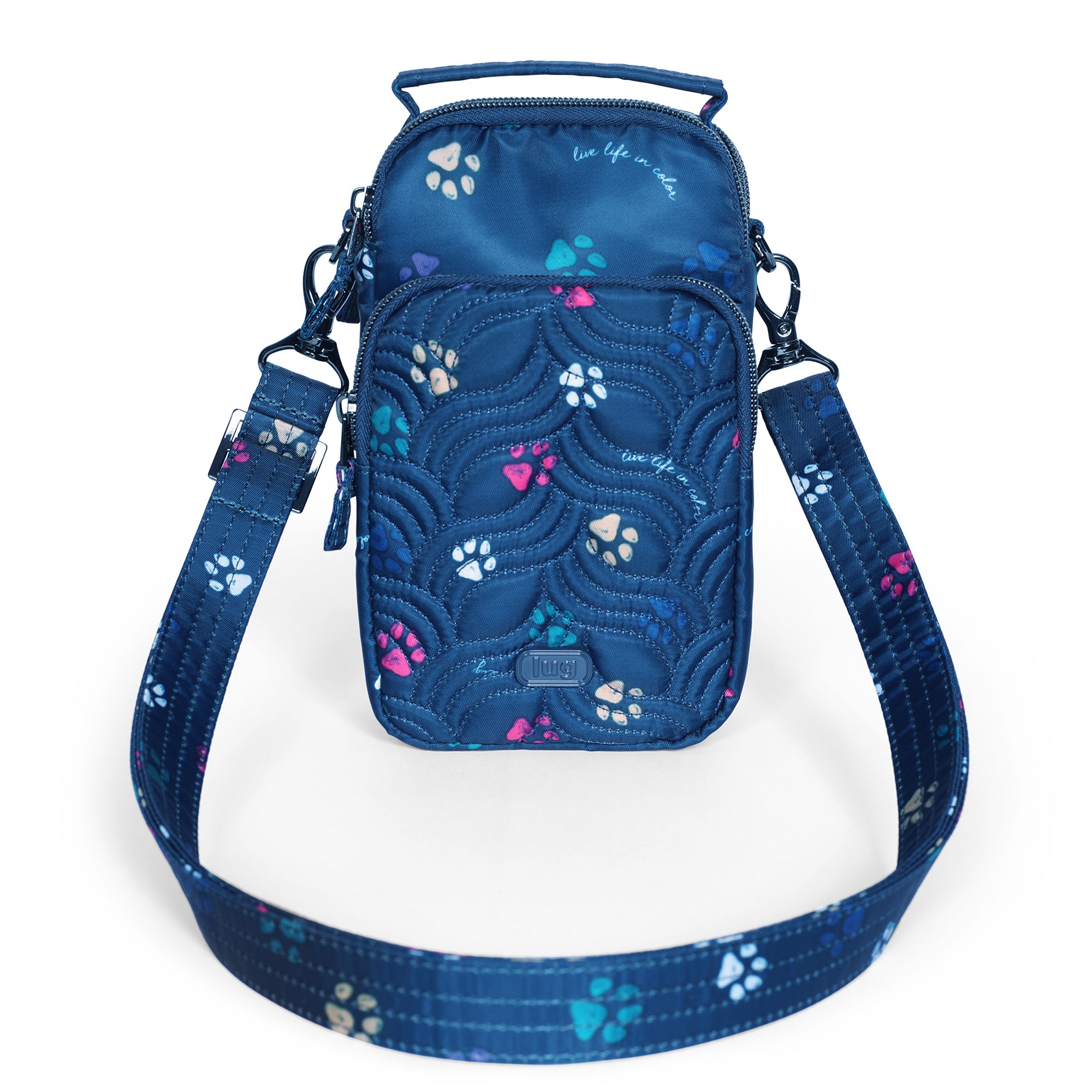 Skeeter Mini 2 Convertible Crossbody - PAWS NAVY TONAL - Skeeter2_mini_Paws_Navy_01