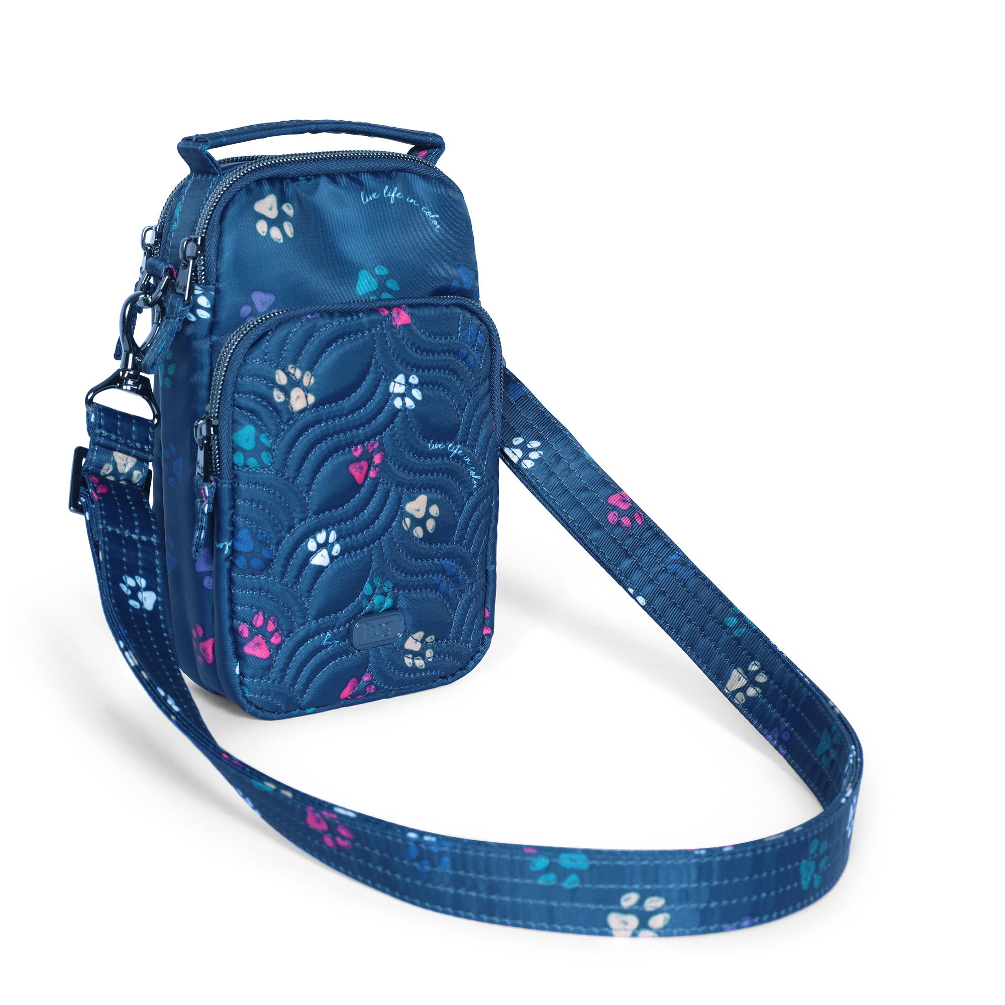 Skeeter Mini 2 Convertible Crossbody - PAWS NAVY TONAL - Skeeter2_mini_Paws_Navy_02