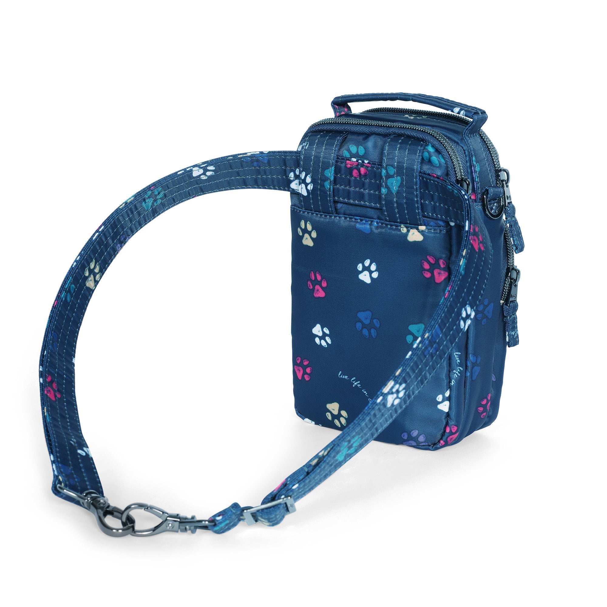 Skeeter Mini 2 Convertible Crossbody - PAWS NAVY TONAL - Skeeter2_mini_Paws_Navy_04