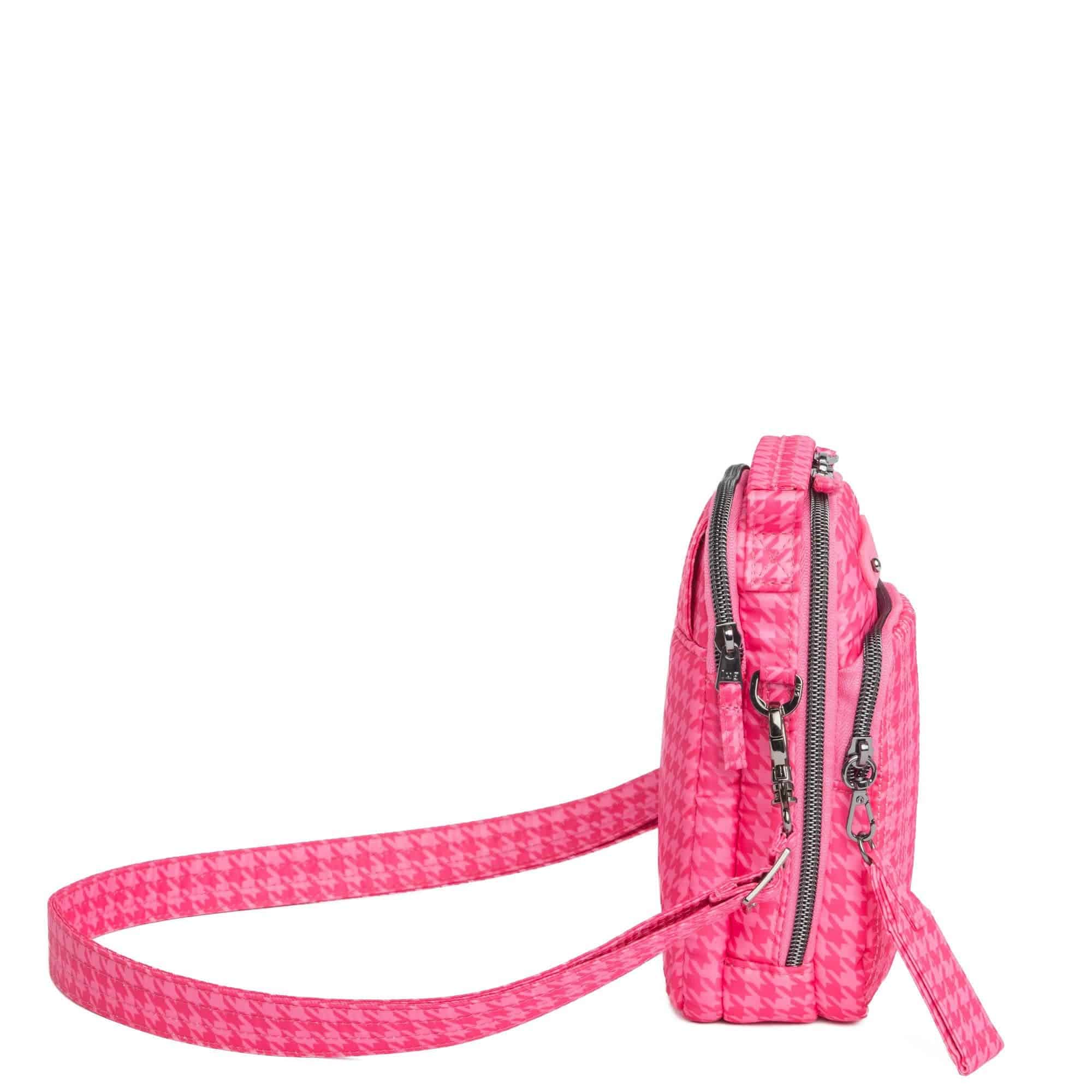 Skeeter Mini Bridge Love Convertible Crossbody - HOUNDSTOOTH RED PINK - SkeeterMiniBridgeLove_HoundstoothPink_03_31090677-4afa-4315-8171-0319402415b6
