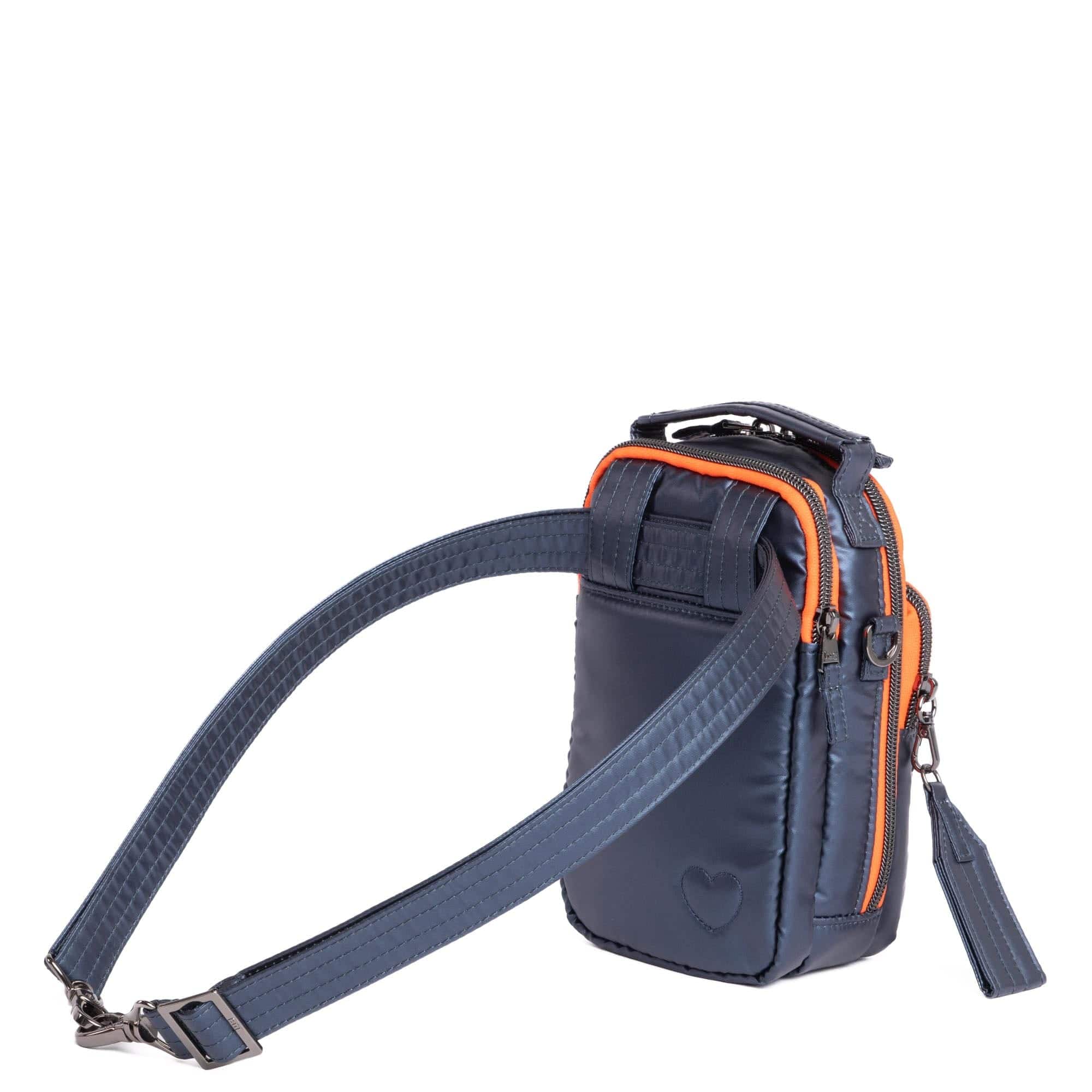 Skeeter Mini Bridge Love Convertible Crossbody - METALLIC INDIGO WITH CORAL NEON - SkeeterMiniBridgeLove_MetallicIndigo_05_8e361cd7-56de-44b0-a1bc-71a0c7af1998