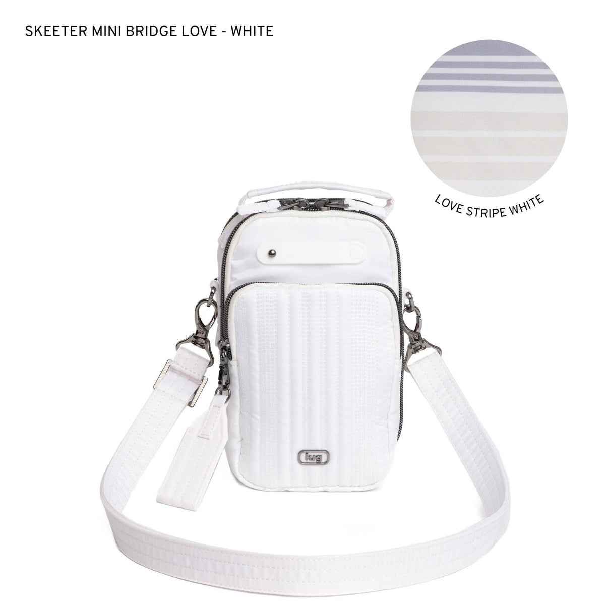 Skeeter Mini Bridge Love Convertible Crossbody - WHITE - SkeeterMiniBridgeLove_White_LL