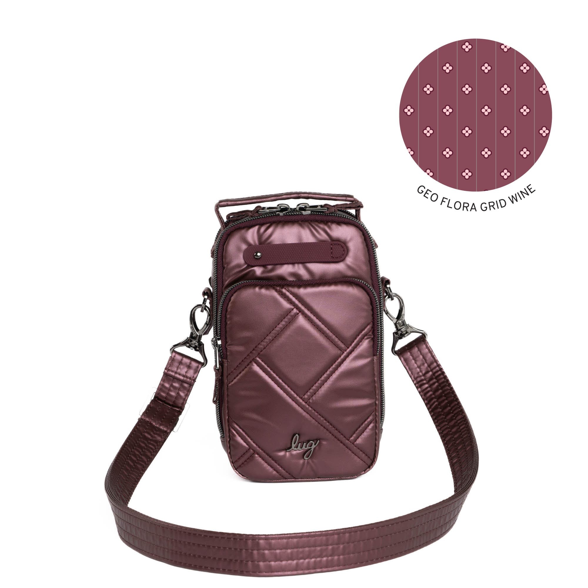 Skeeter Mini Bridge Convertible Crossbody - METALLIC WINE - SkeeterMiniBridge_MetallicWine