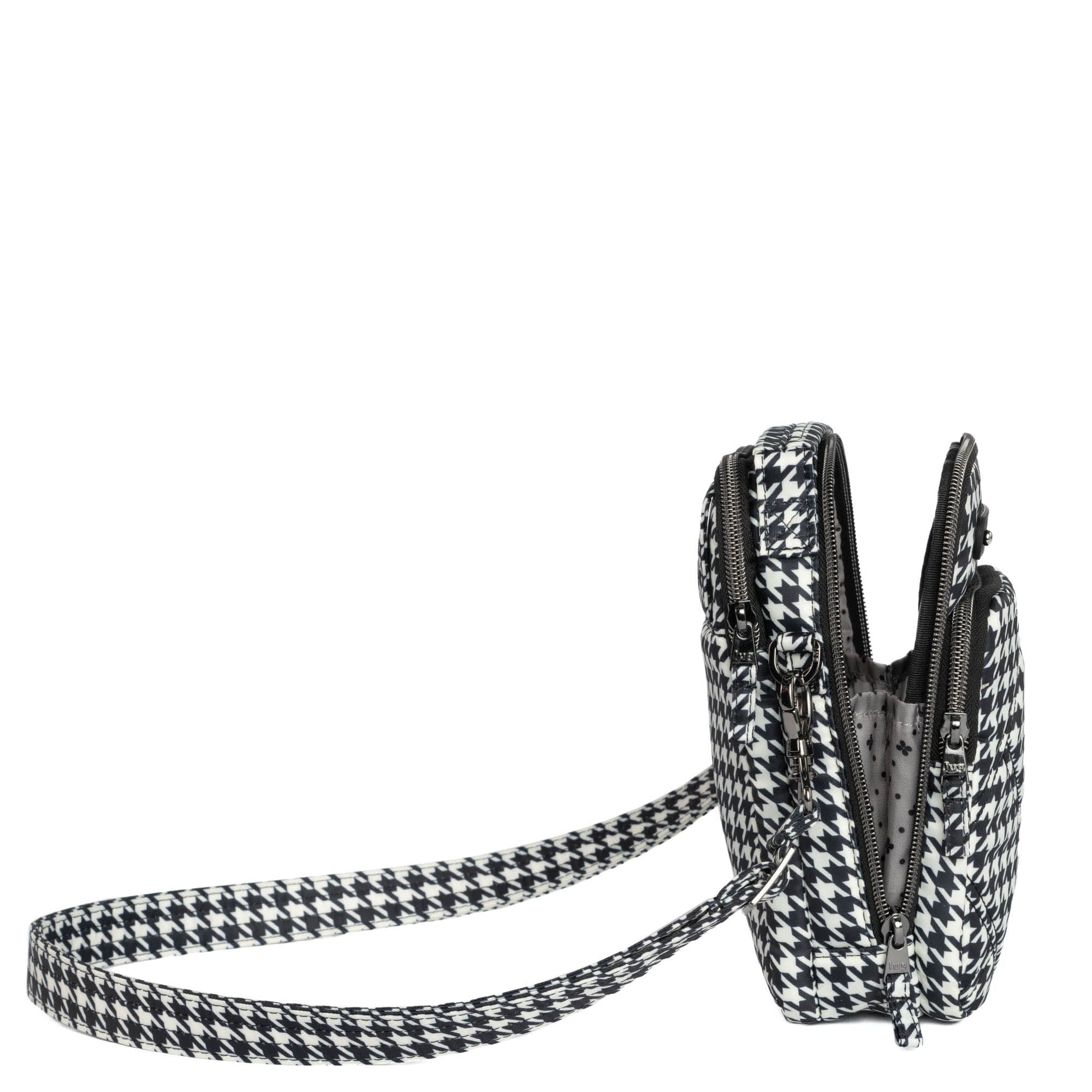 Skeeter Mini Bridge Convertible Crossbody - MICRO HOUNDSTOOTH BLACK - SkeeterMiniBridge_MicroHoundstoothBlack_04