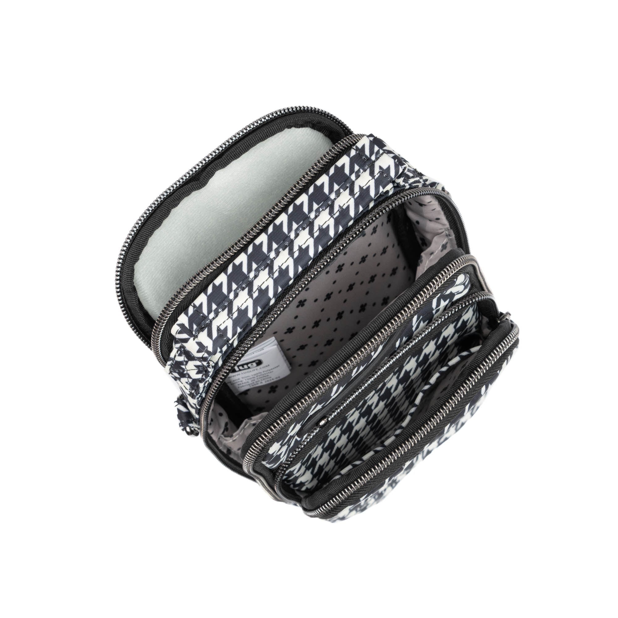Skeeter Mini Bridge Convertible Crossbody - MICRO HOUNDSTOOTH BLACK - SkeeterMiniBridge_MicroHoundstoothBlack_06