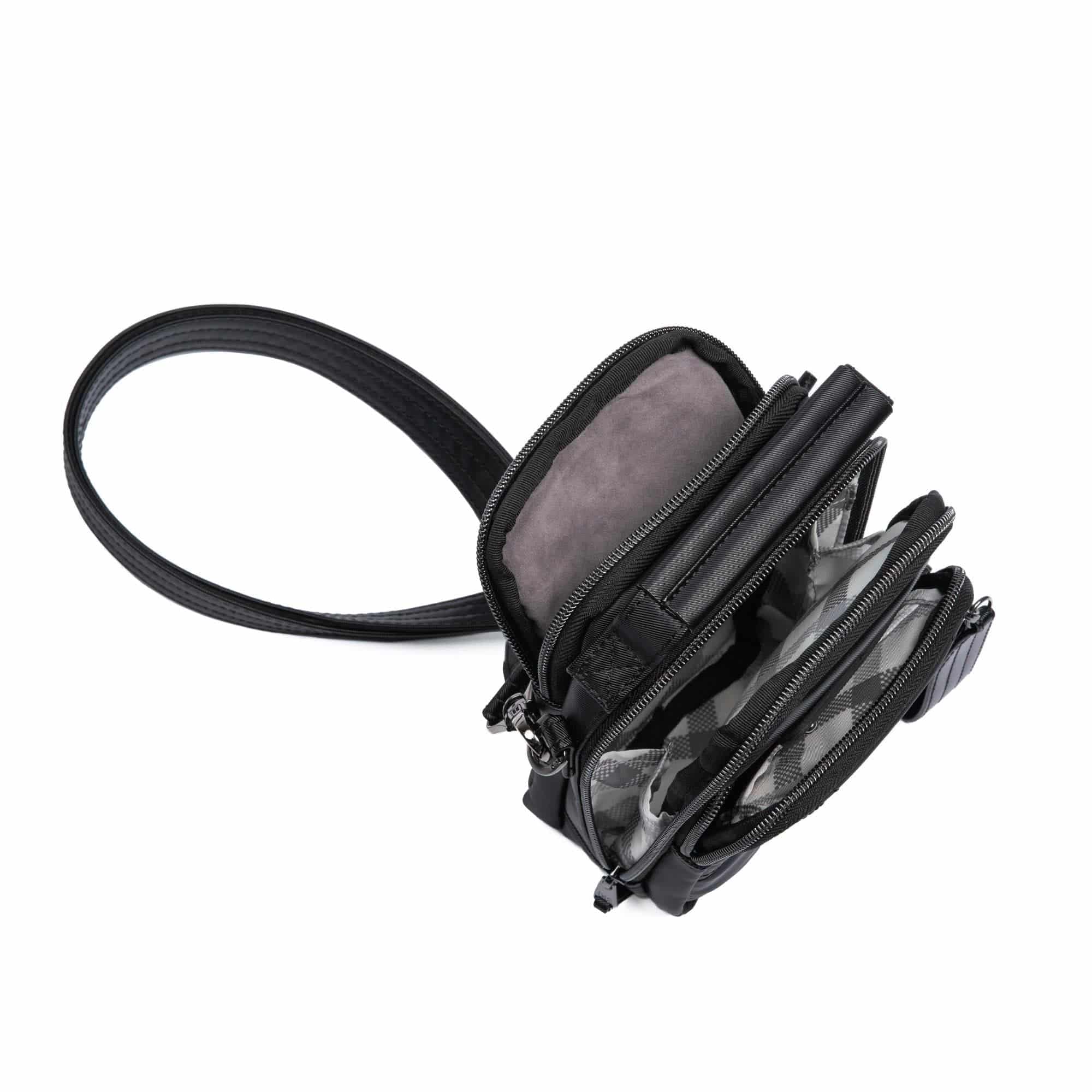 Skeeter Mini Bridge Satin Luxe VL Convertible Crossbody Bag - BLACK - SkeeterMiniBridge_SatinLuxe_Black_06