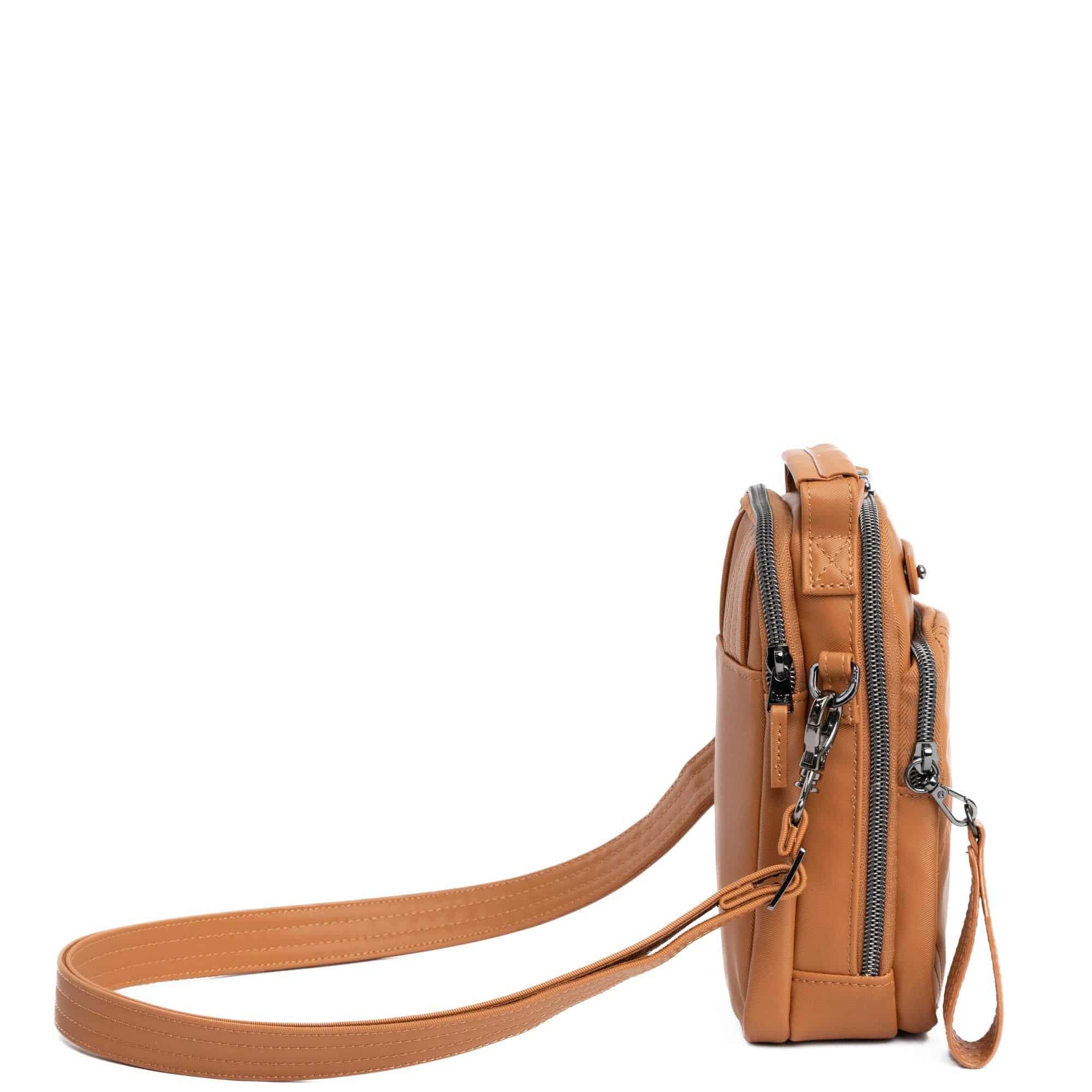 Skeeter Mini Bridge Satin Luxe VL Convertible Crossbody Bag - CAPPUCCINO - SkeeterMiniBridge_SatinLuxe_Cappuccino_03