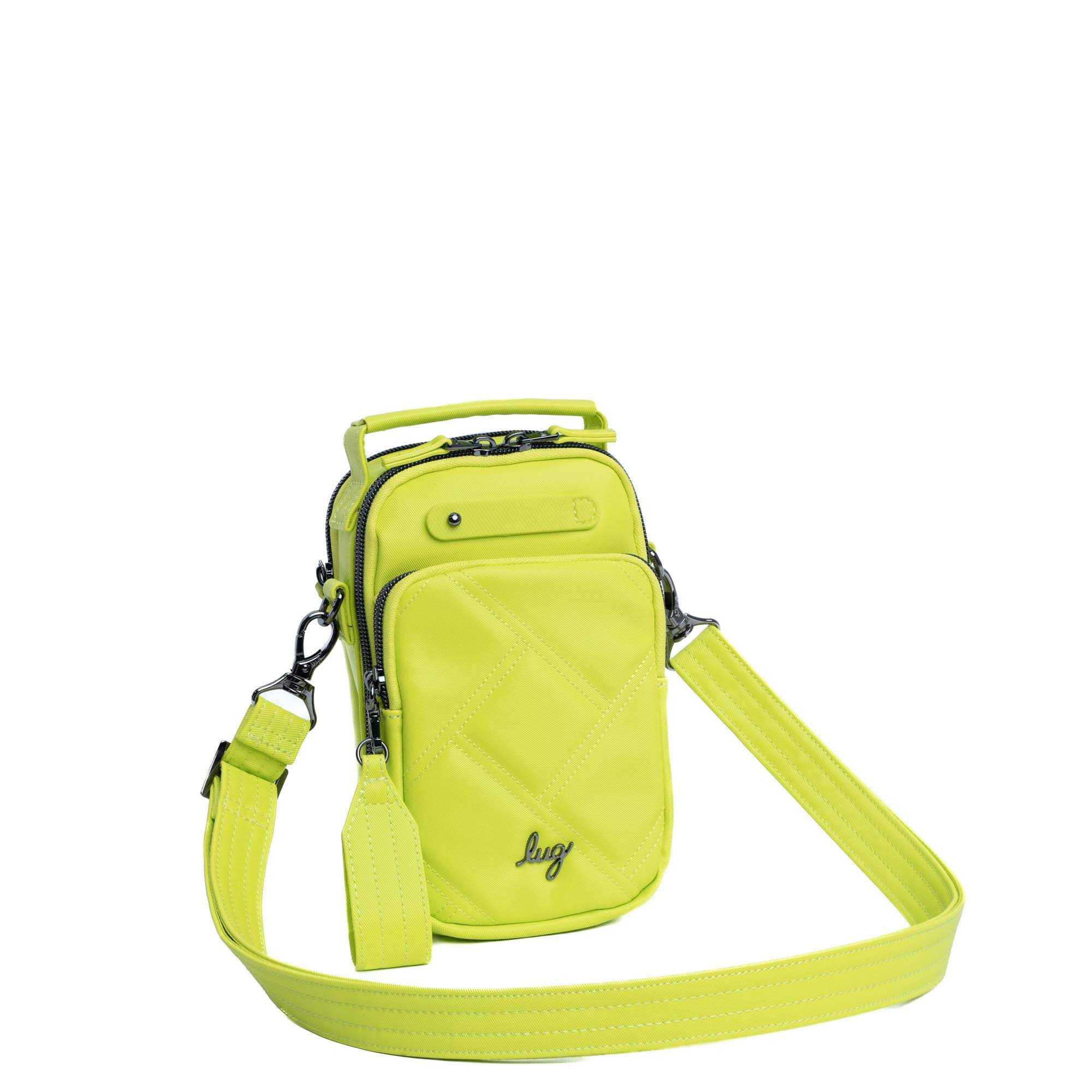 Skeeter Mini Bridge Satin Luxe VL Convertible Crossbody Bag - LEMON LIME - SkeeterMiniBridge_SatinLuxe_LemonLime_02