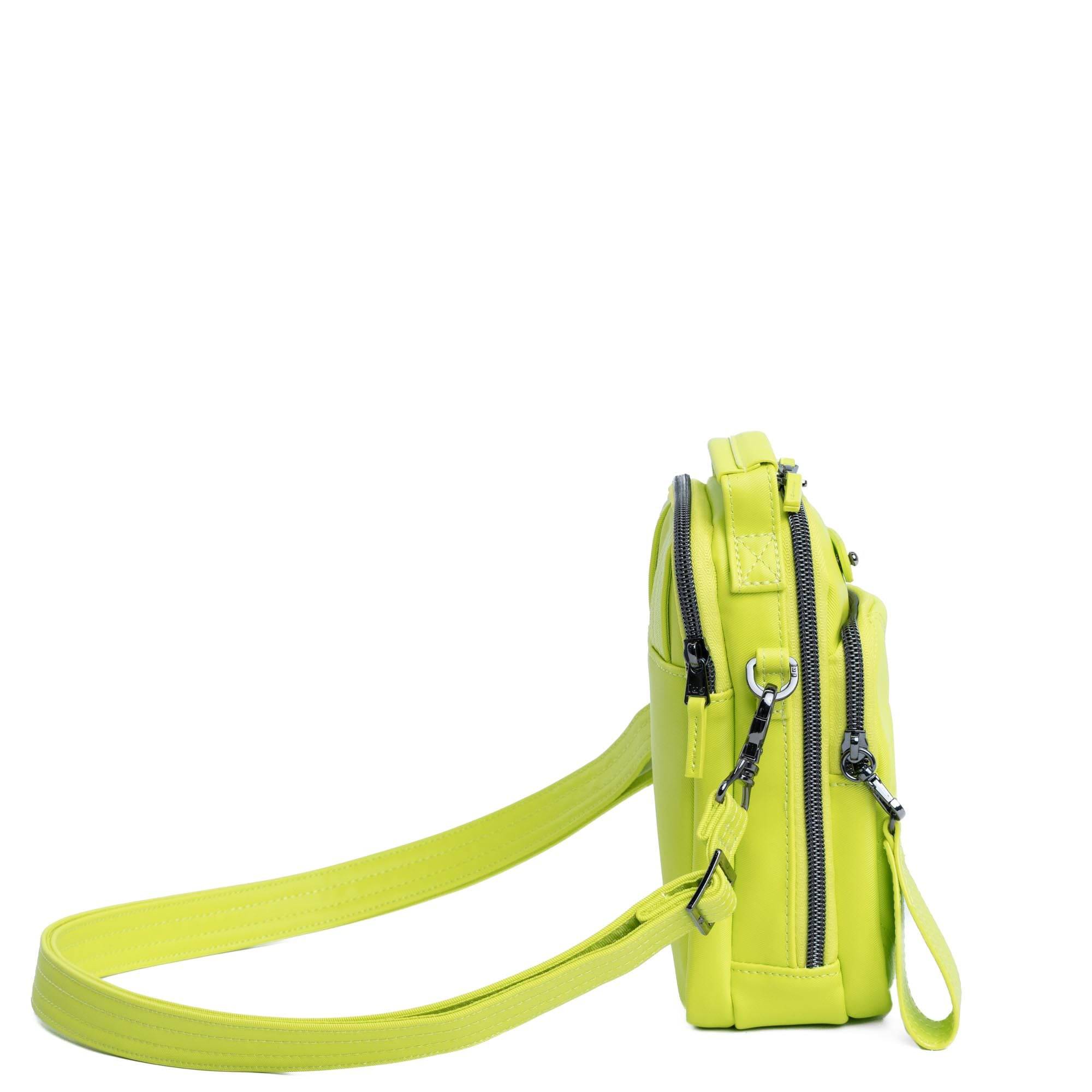 Skeeter Mini Bridge Satin Luxe VL Convertible Crossbody Bag - LEMON LIME - SkeeterMiniBridge_SatinLuxe_LemonLime_03