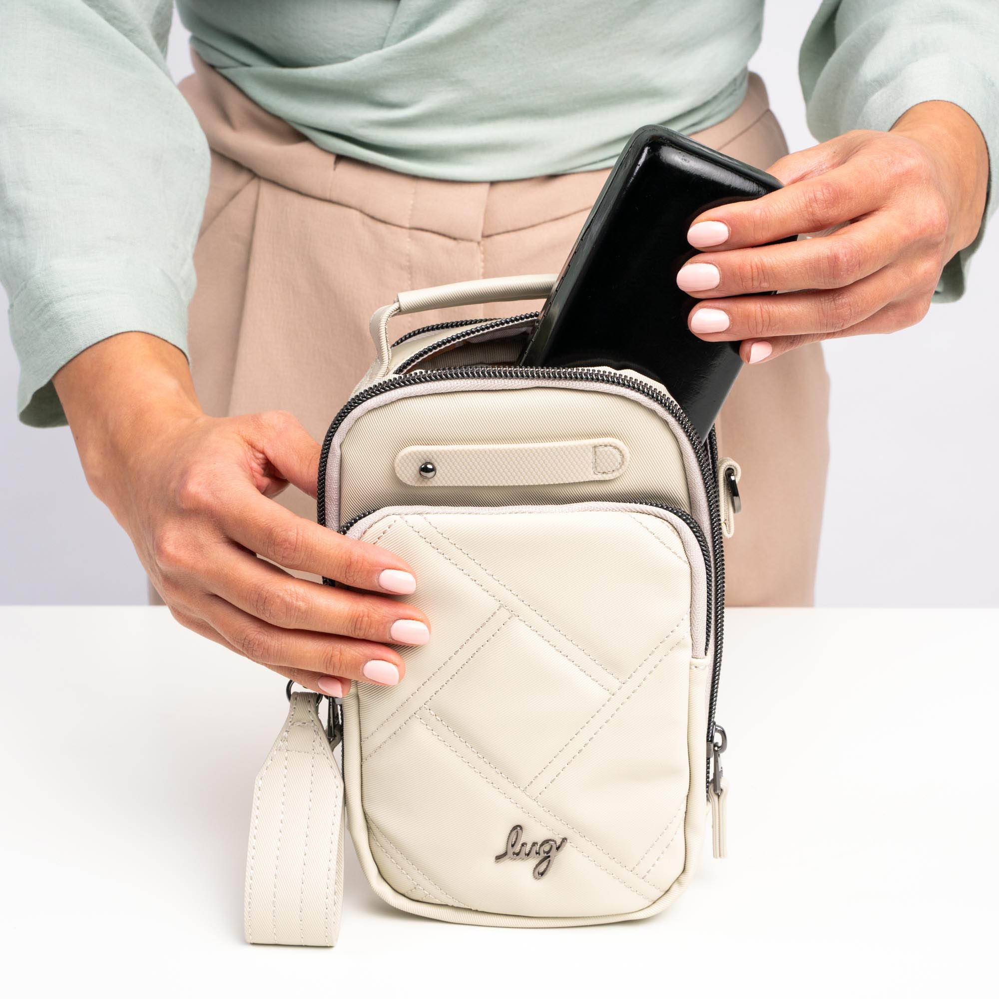 Skeeter Mini Bridge Satin Luxe VL Convertible Crossbody Bag - - SkeeterMiniBridge_SatinLuxe_Lifestyle_02