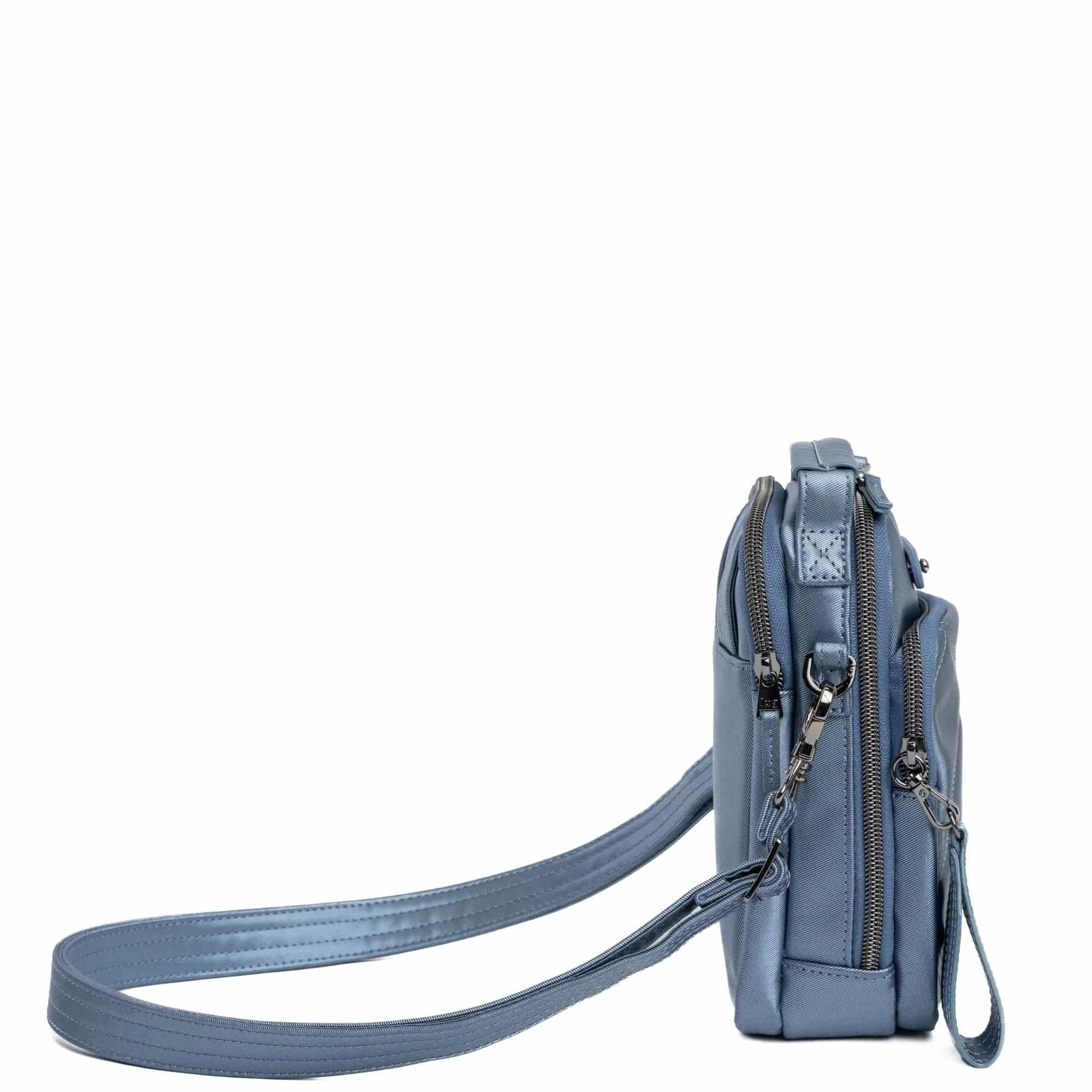 Skeeter Mini Bridge Satin Luxe VL Convertible Crossbody Bag - METALLIC BLUE MOON - SkeeterMiniBridge_SatinLuxe_MetallicBlueMoon_03