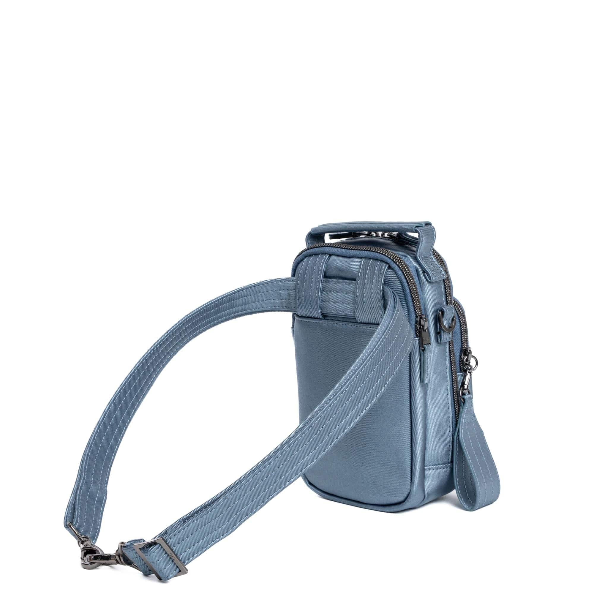 Skeeter Mini Bridge Satin Luxe VL Convertible Crossbody Bag - METALLIC BLUE MOON - SkeeterMiniBridge_SatinLuxe_MetallicBlueMoon_05